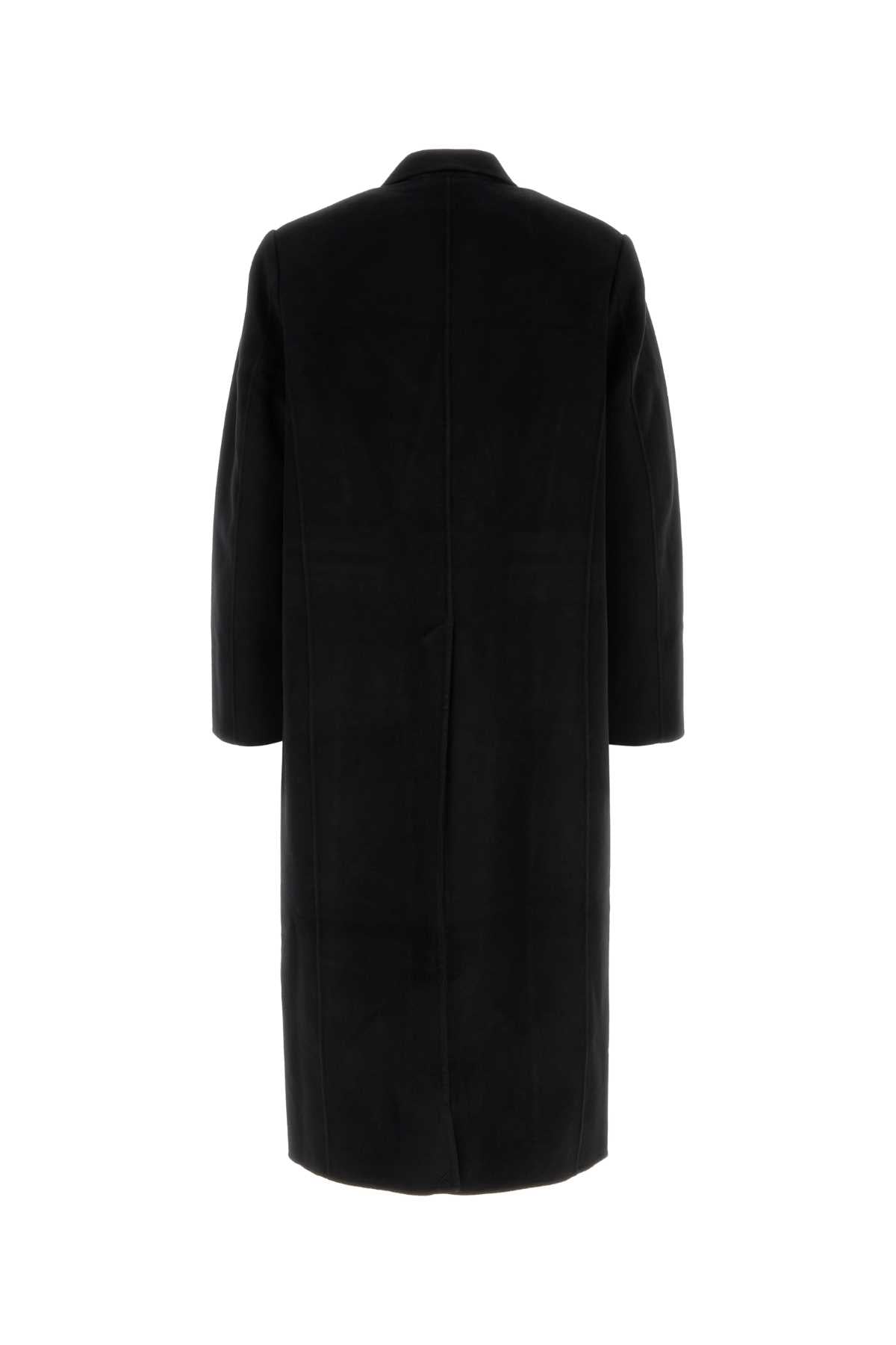 Sefr Men Black Wool Blend Coat SEFR