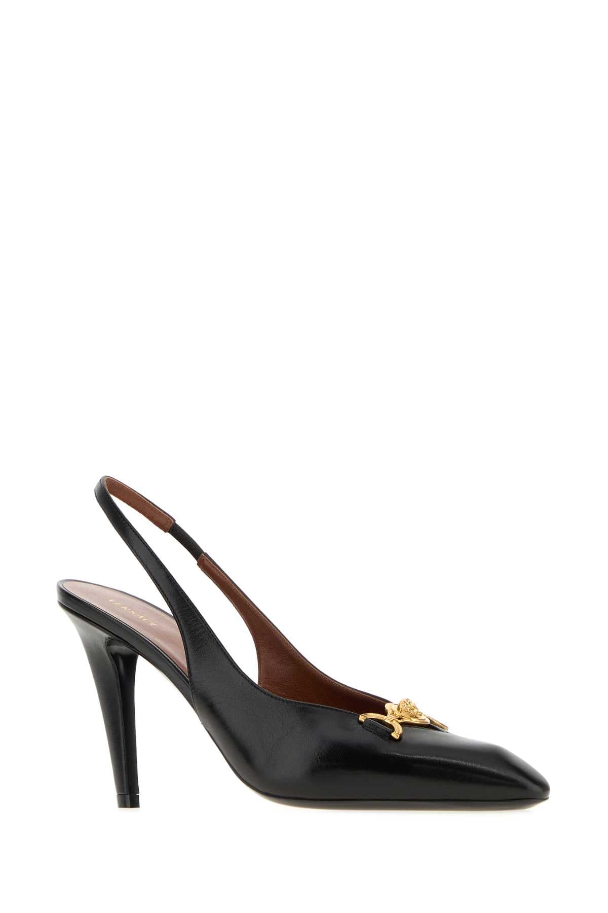Versace Women Black Leather Pumps VERSACE
