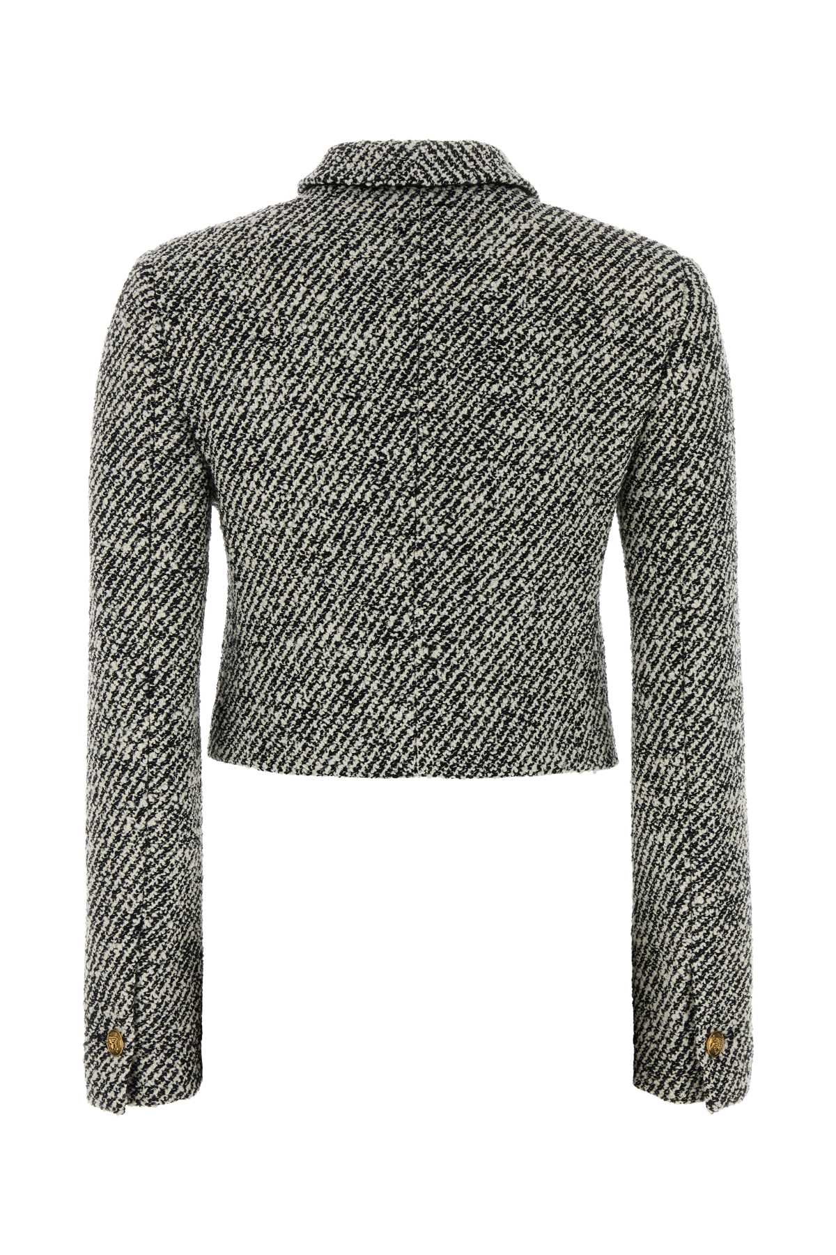 Versace Women Informal Jacket Responsible Bicolour Wool Boucle' VERSACE