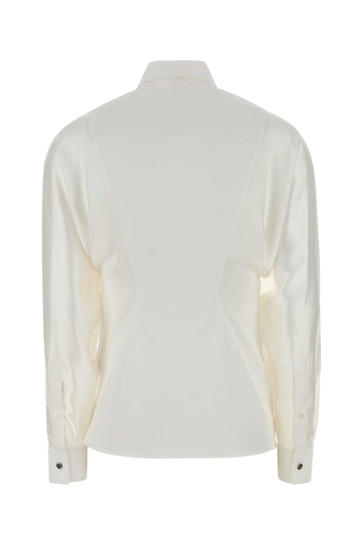 Versace Women White Poplin And Silk Shirt VERSACE