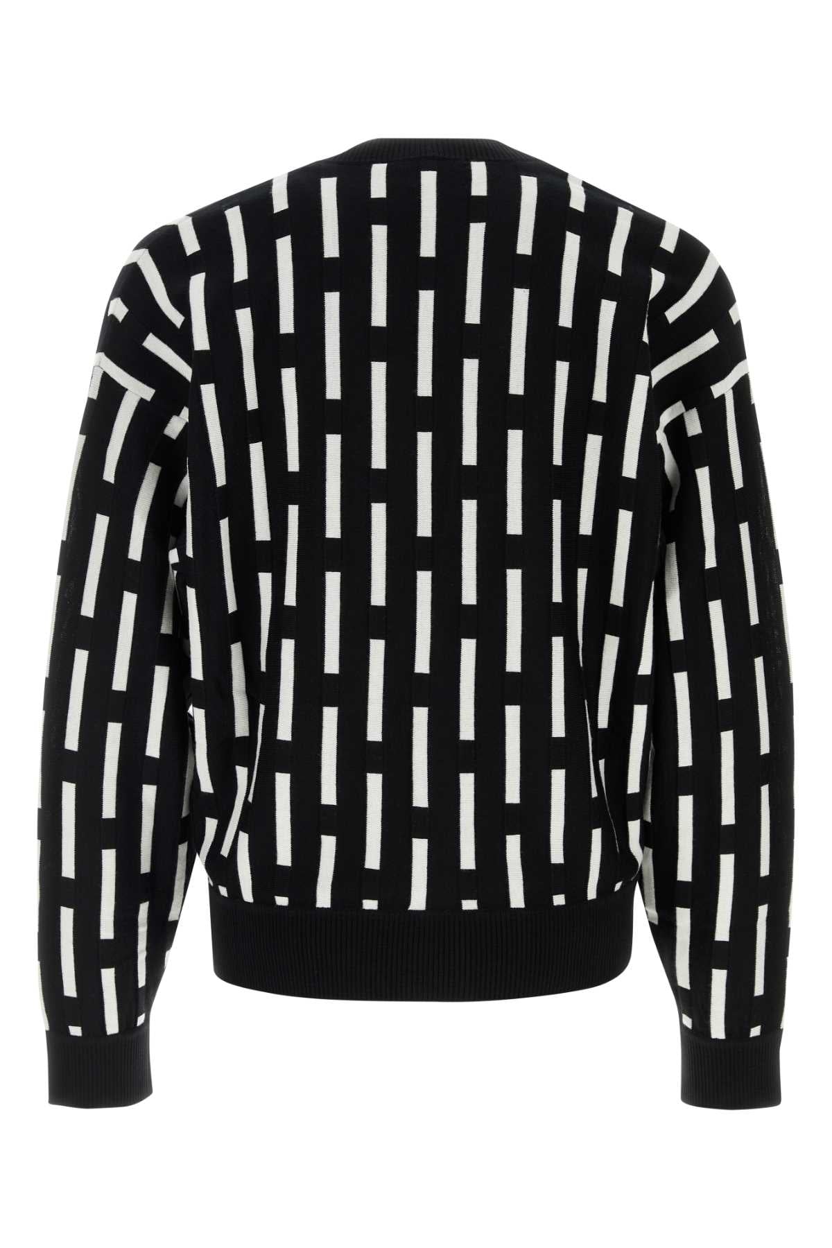 Versace Men Embroidered Wool Cardigan