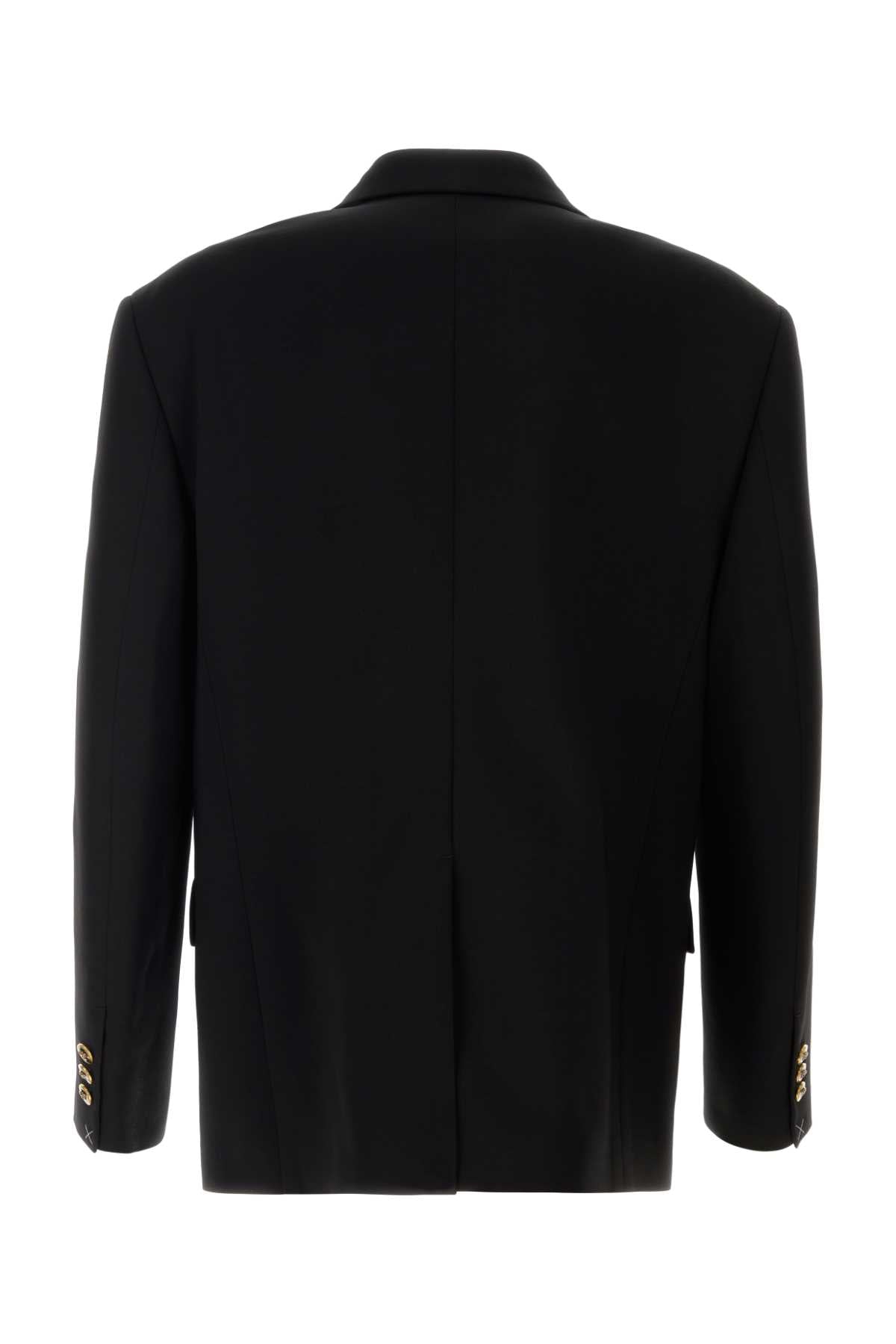 Versace Men Black Stretch Wool Blazer VERSACE