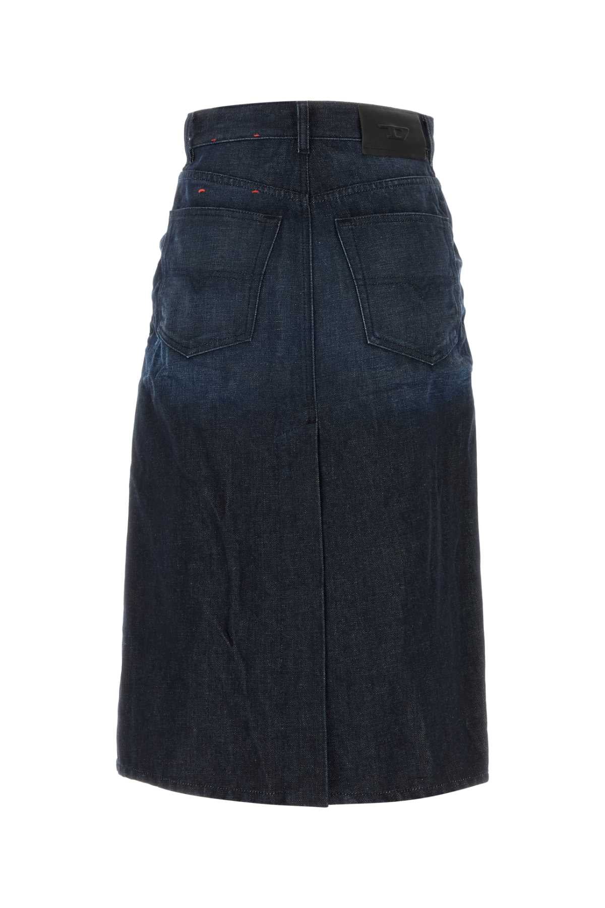 Diesel Women Blue Denim Skirt DIESEL