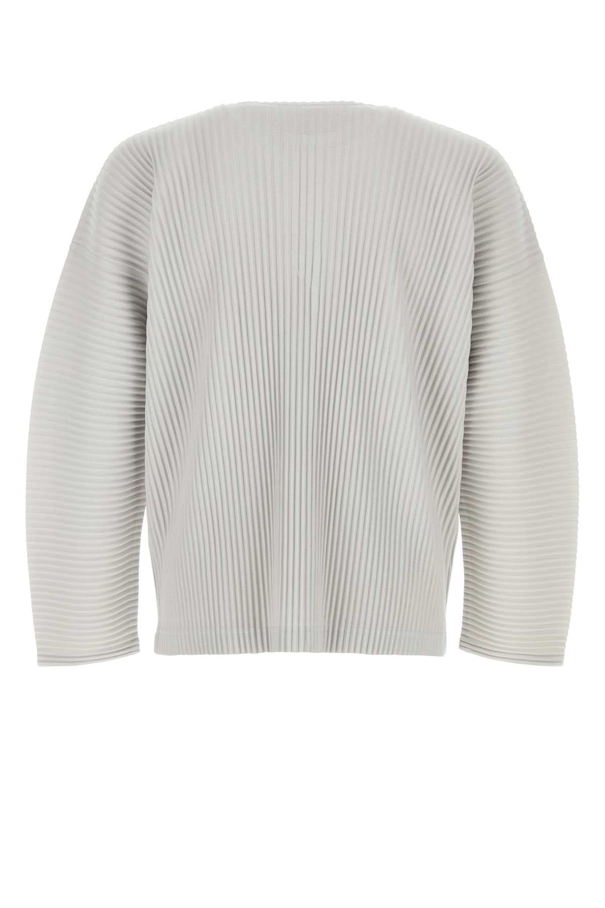 Homme Plisse' Issey Miyake Men Light Grey Polyester T-Shirt HOMME PLISSE ISSEY MIYAKE