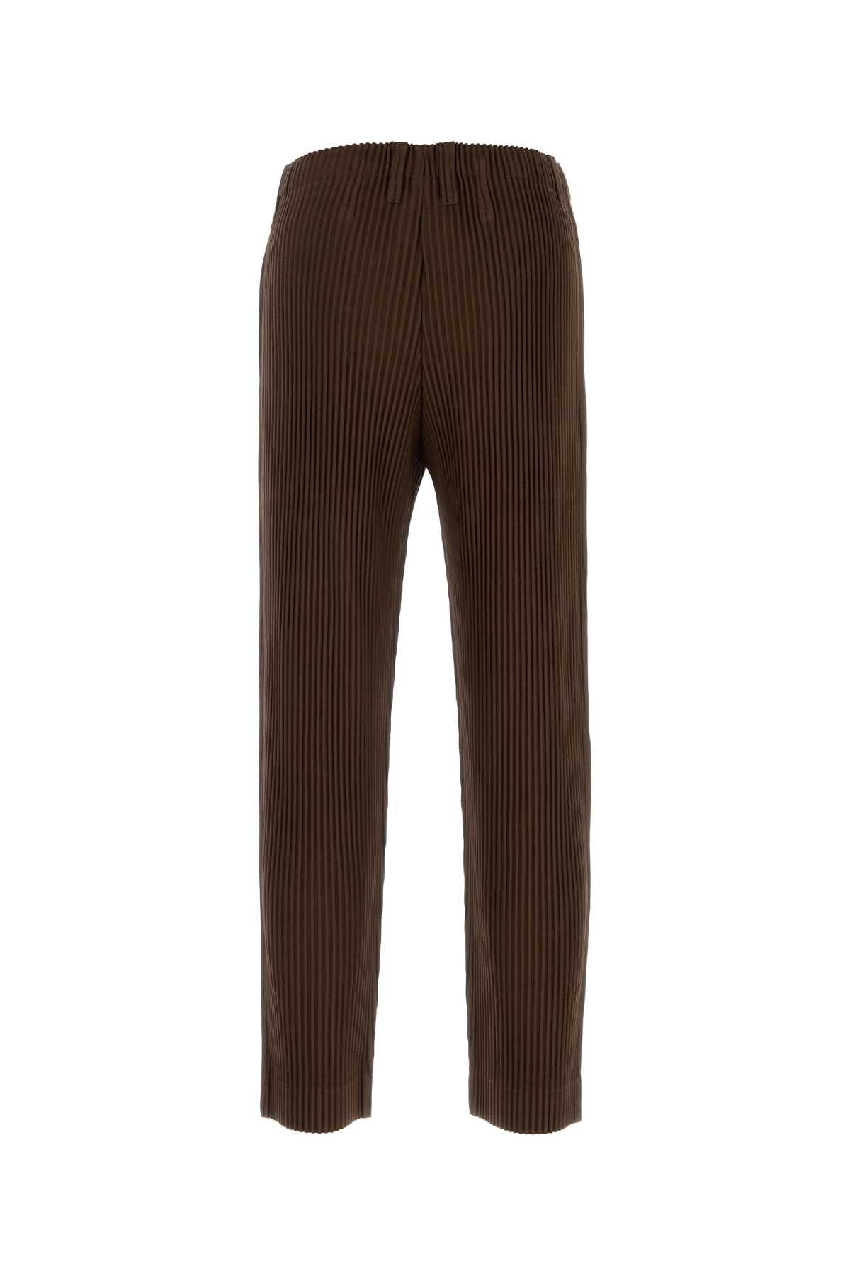Homme Plisse' Issey Miyake Men Chocolate Polyester Pant HOMME PLISSE ISSEY MIYAKE