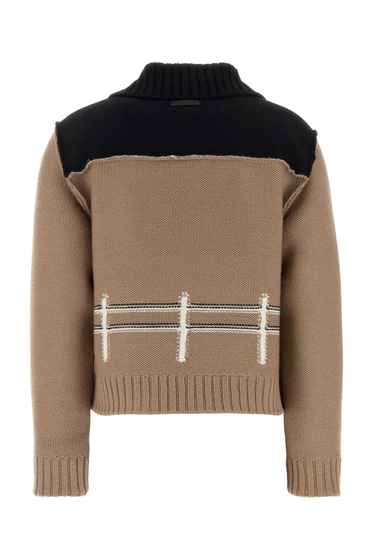 Moschino Women Camel Wool Cardigan MOSCHINO