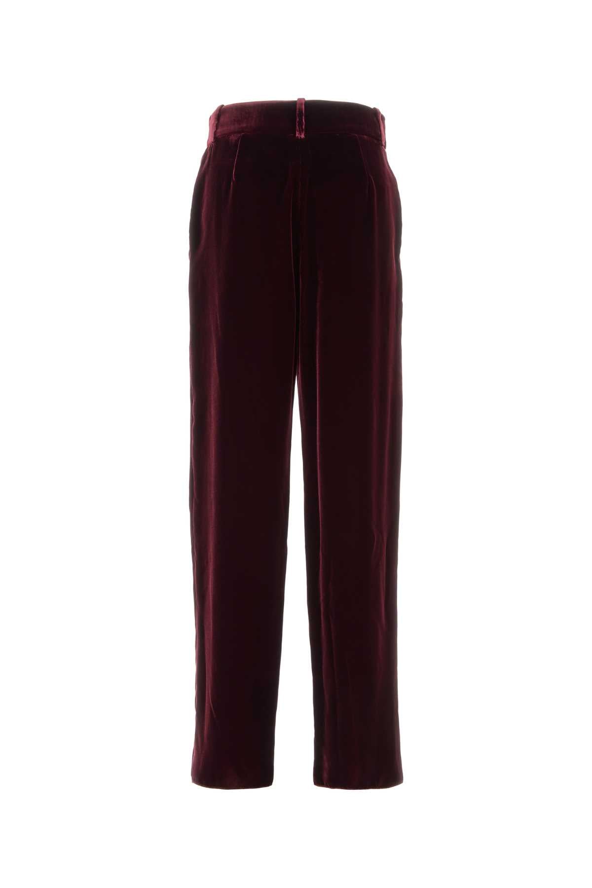 Giorgio Armani Women Grape Velvet Wide-Leg Pant GIORGIO ARMANI
