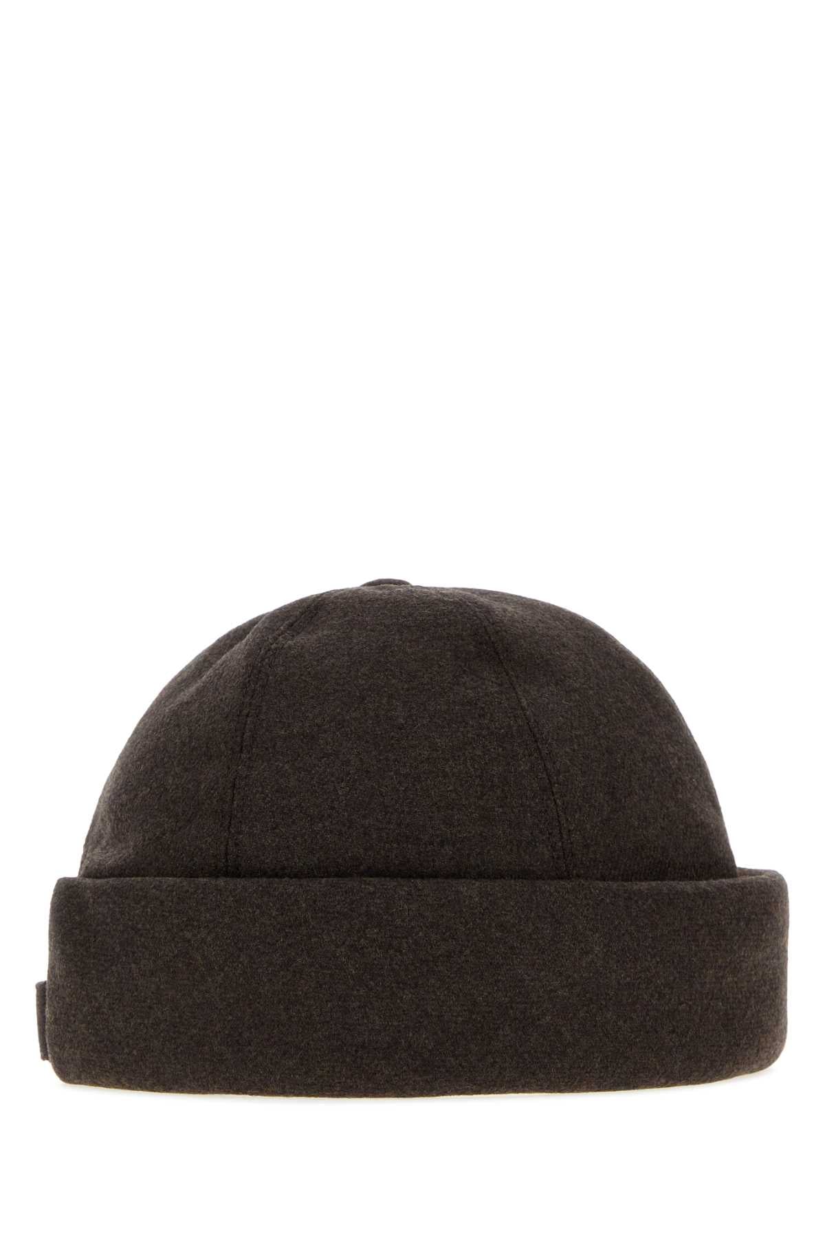 Giorgio Armani Men Chocolate Cotton Blend Hat GIORGIO ARMANI