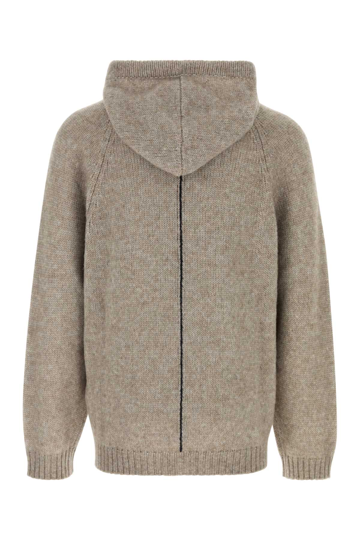 Giorgio Armani Men Dove Grey Alpaca Blend Sweater GIORGIO ARMANI