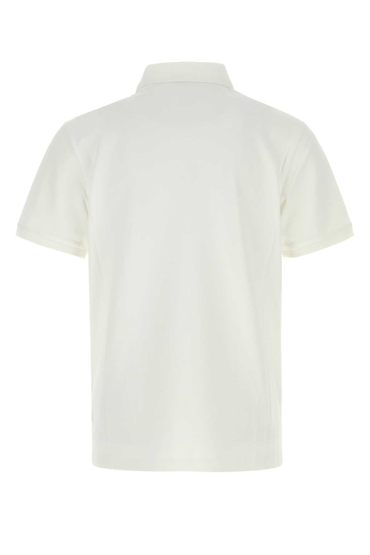 Moncler Men White Piquet Polo Shirt MONCLER