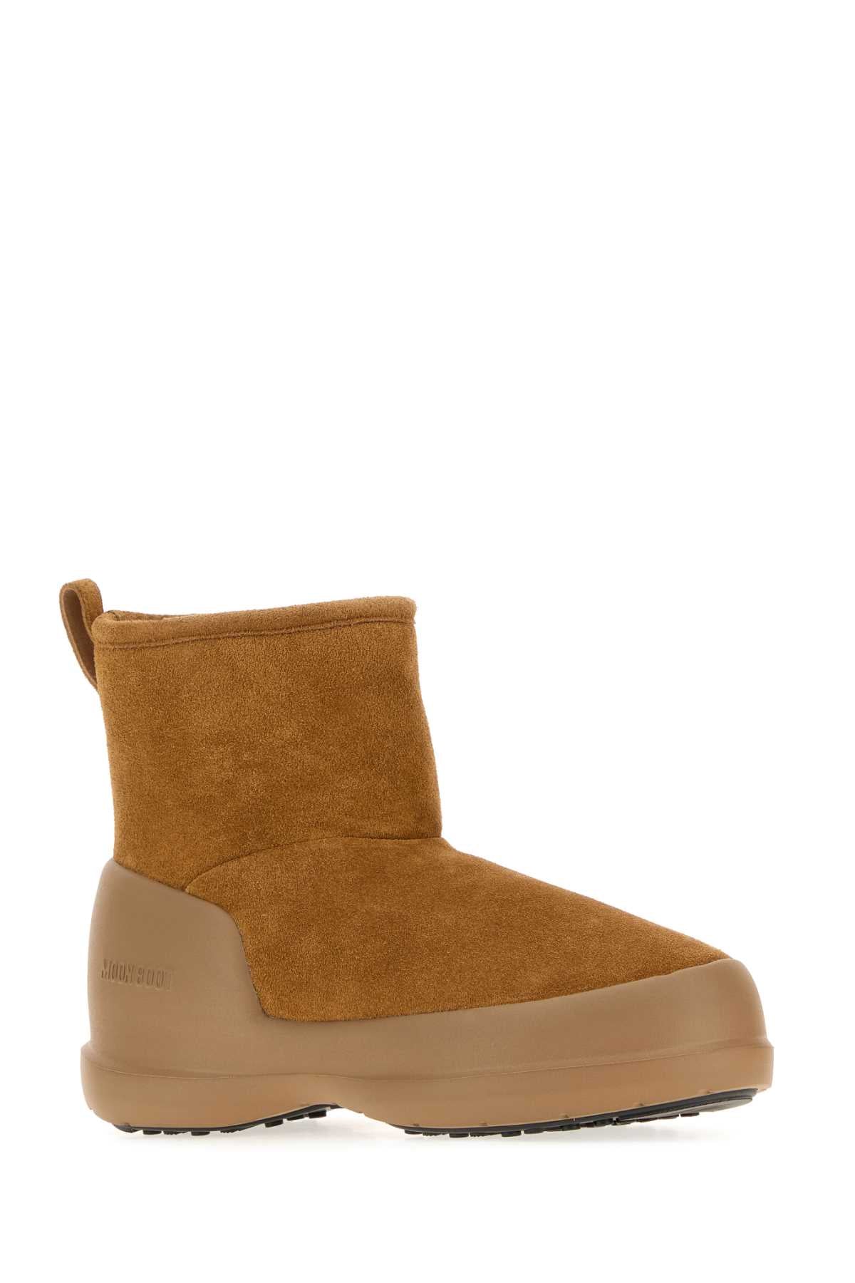 Moon Boot Unisex Camel Suede Mezzaluna Mid Ankle Boots MOON BOOT