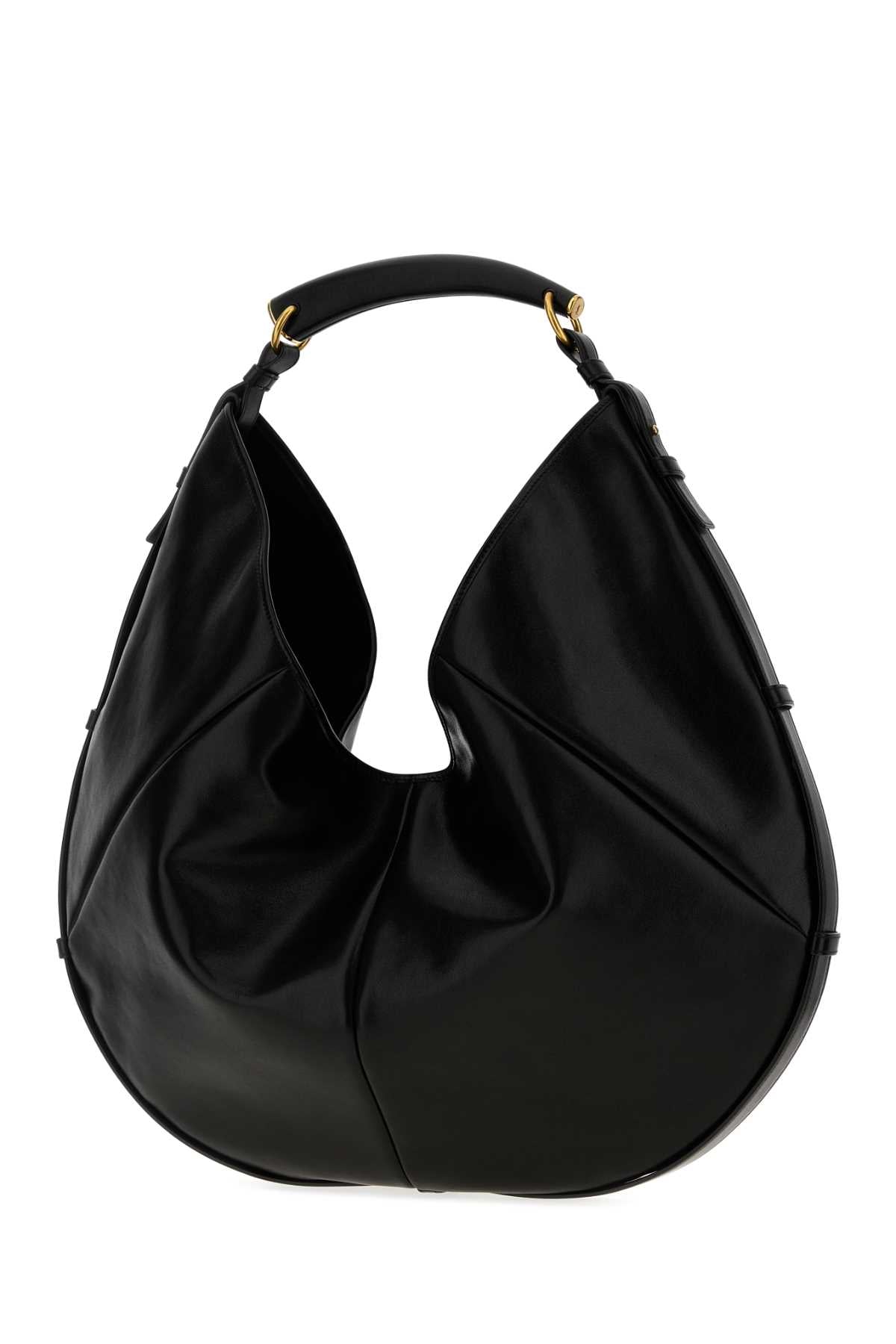 Saint Laurent Women Black Leather Mombasa Shoulder Bag SAINT LAURENT
