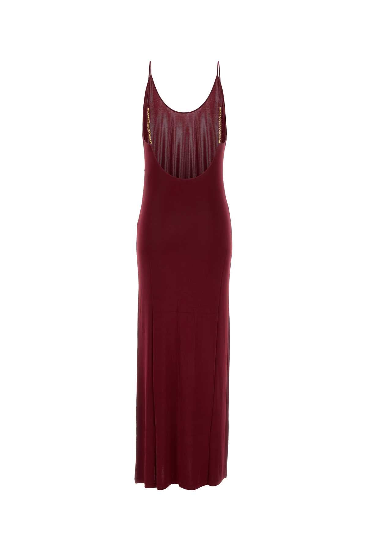 Saint Laurent Women Burgundy Jersey Dress SAINT LAURENT