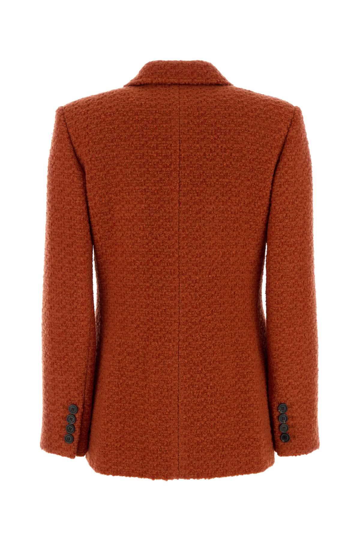 Saint Laurent Women Orange Boucle Blazer SAINT LAURENT