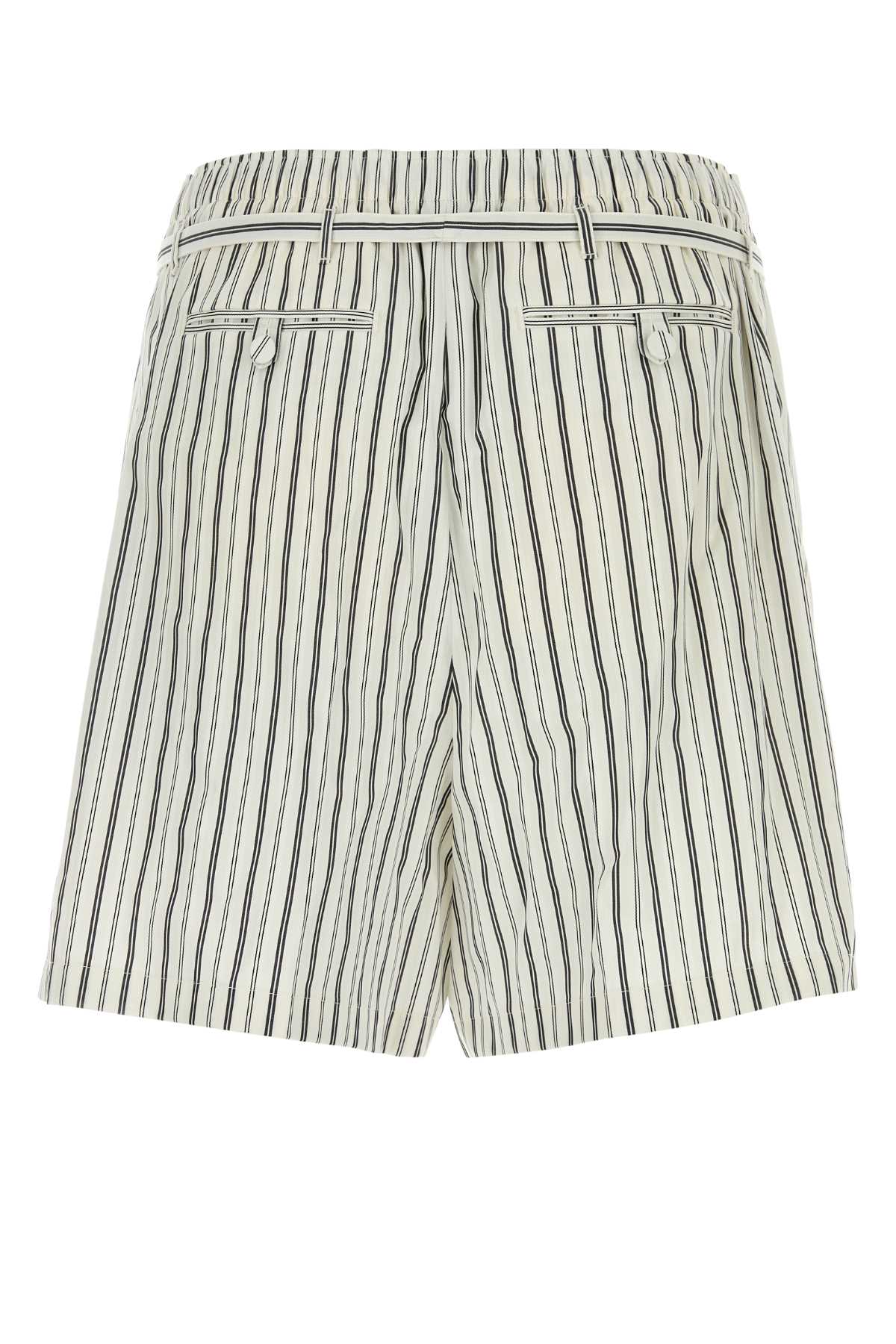 Saint Laurent Men Embroidered Poplin Bermuda Shorts SAINT LAURENT