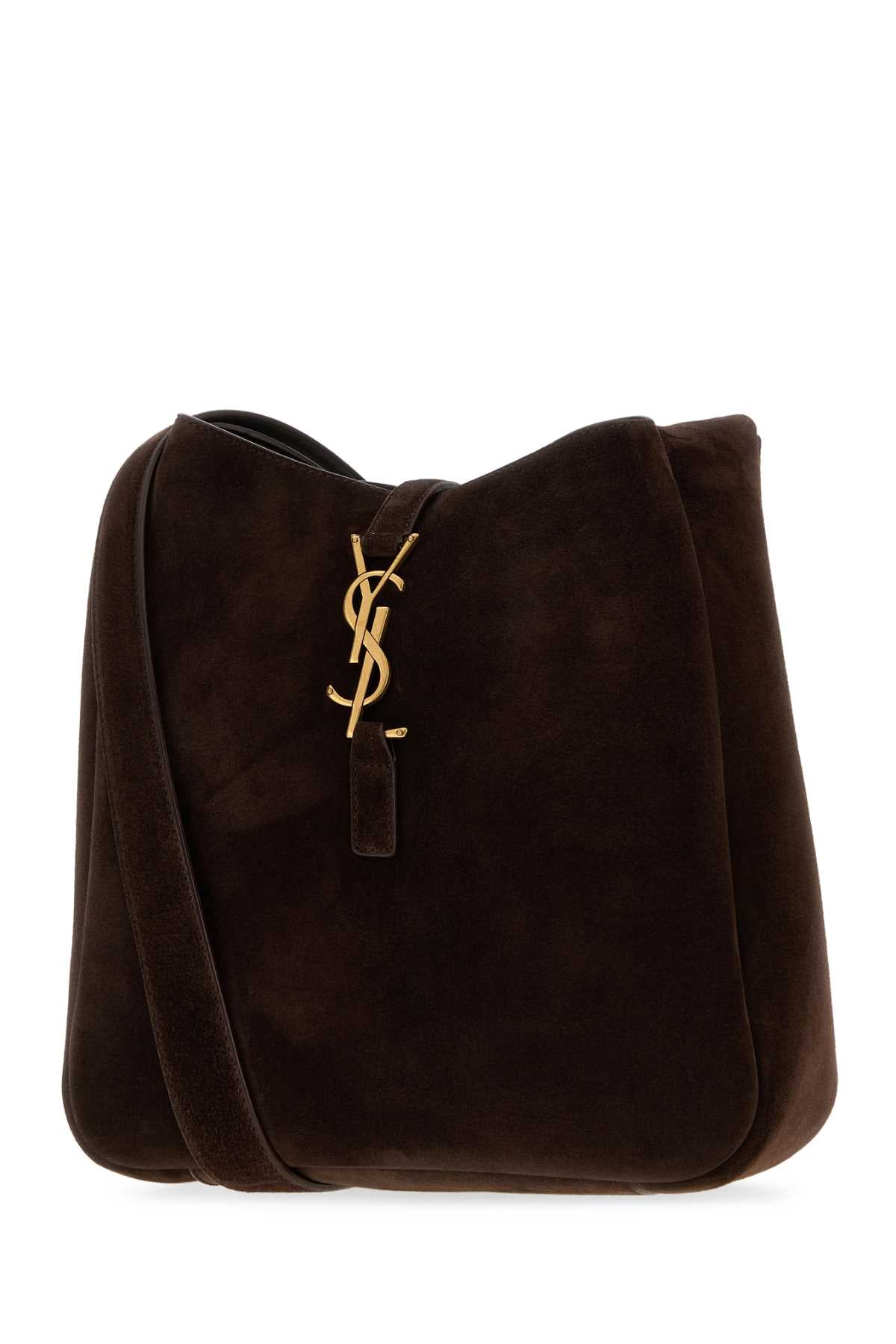 Saint Laurent Women Dark Brown Suede Le 5 À 7 Crossbody Bag SAINT LAURENT