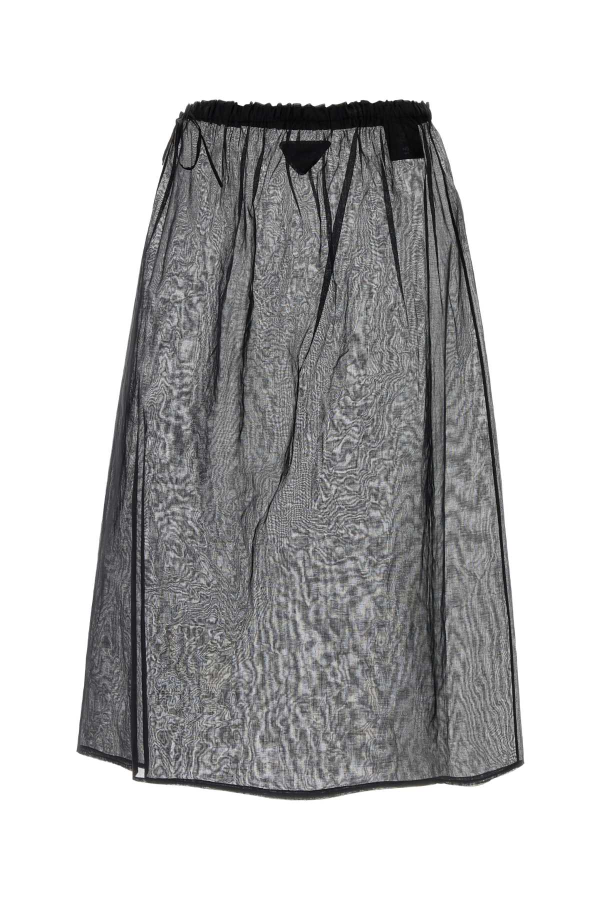 Prada Women Black Organdy Skirt PRADA