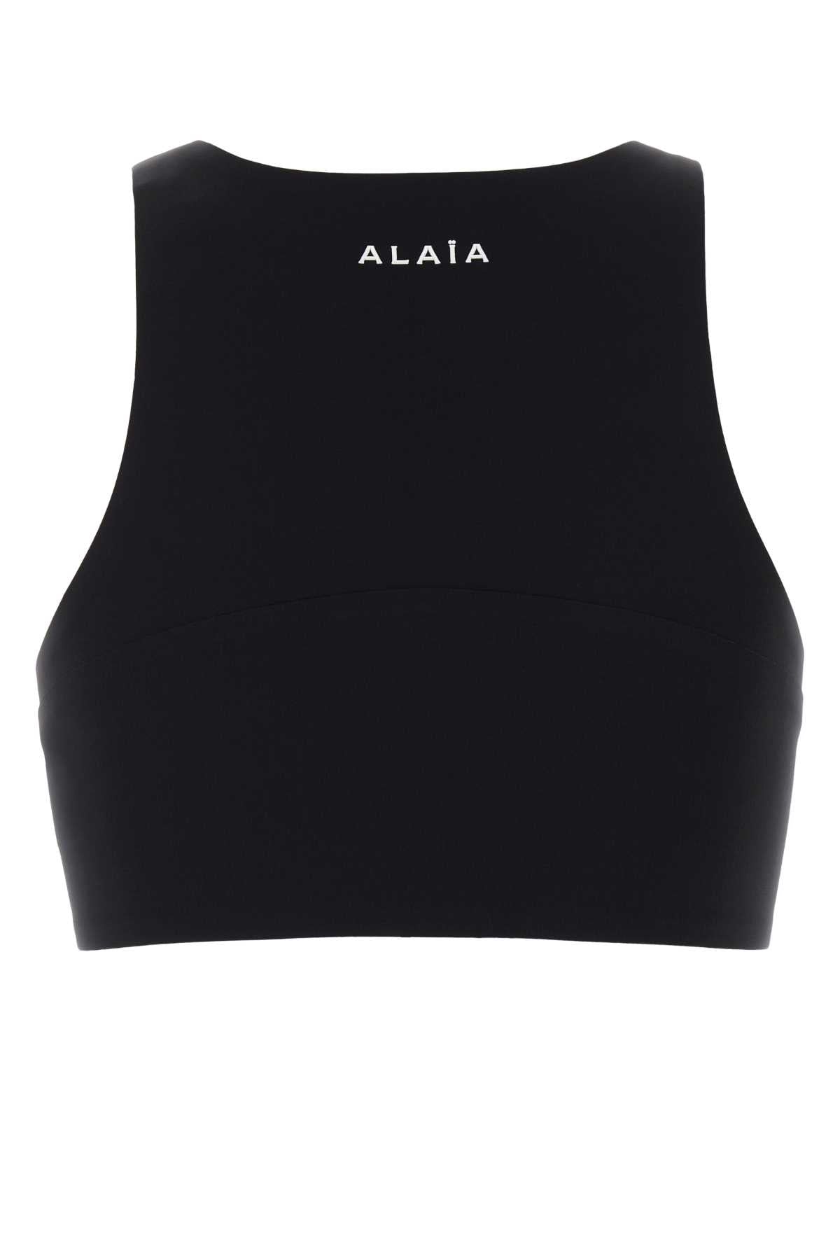 Alaia Women Black Stretch Nylon Bra ALAIA