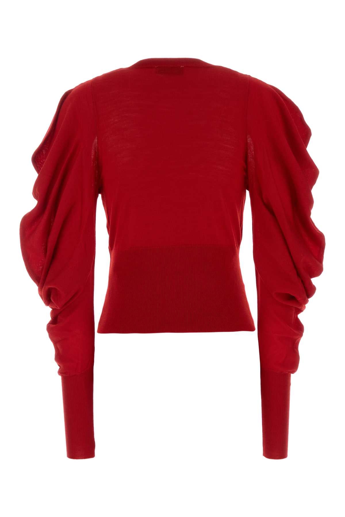 Blumarine Women Red Wool Cardigan BLUMARINE