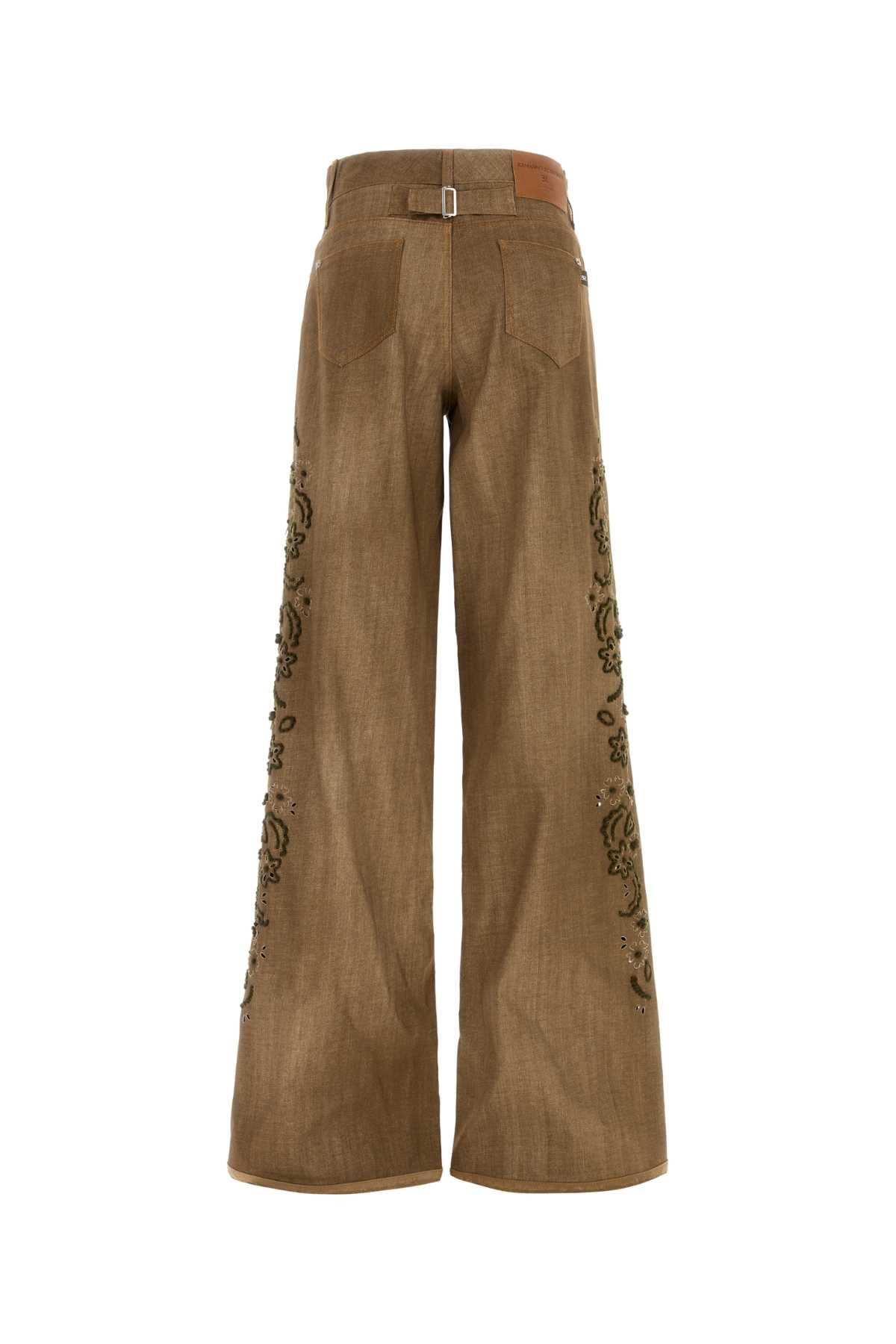 Ermanno Scervino Women Brown Jersey Baggy Pant ERMANO SCERVINO