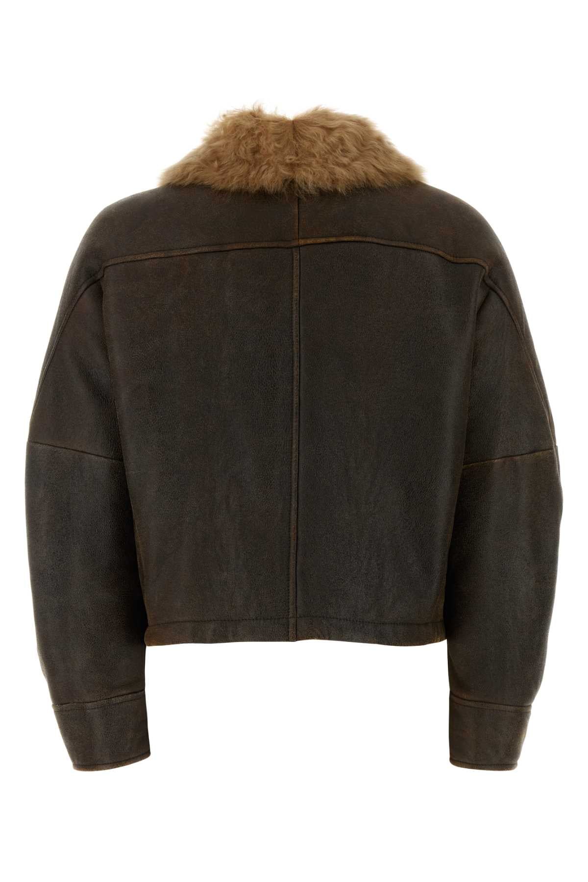 Brunello Cucinelli Women Brown Shearling Jacket BRUNELLO CUCINELLI