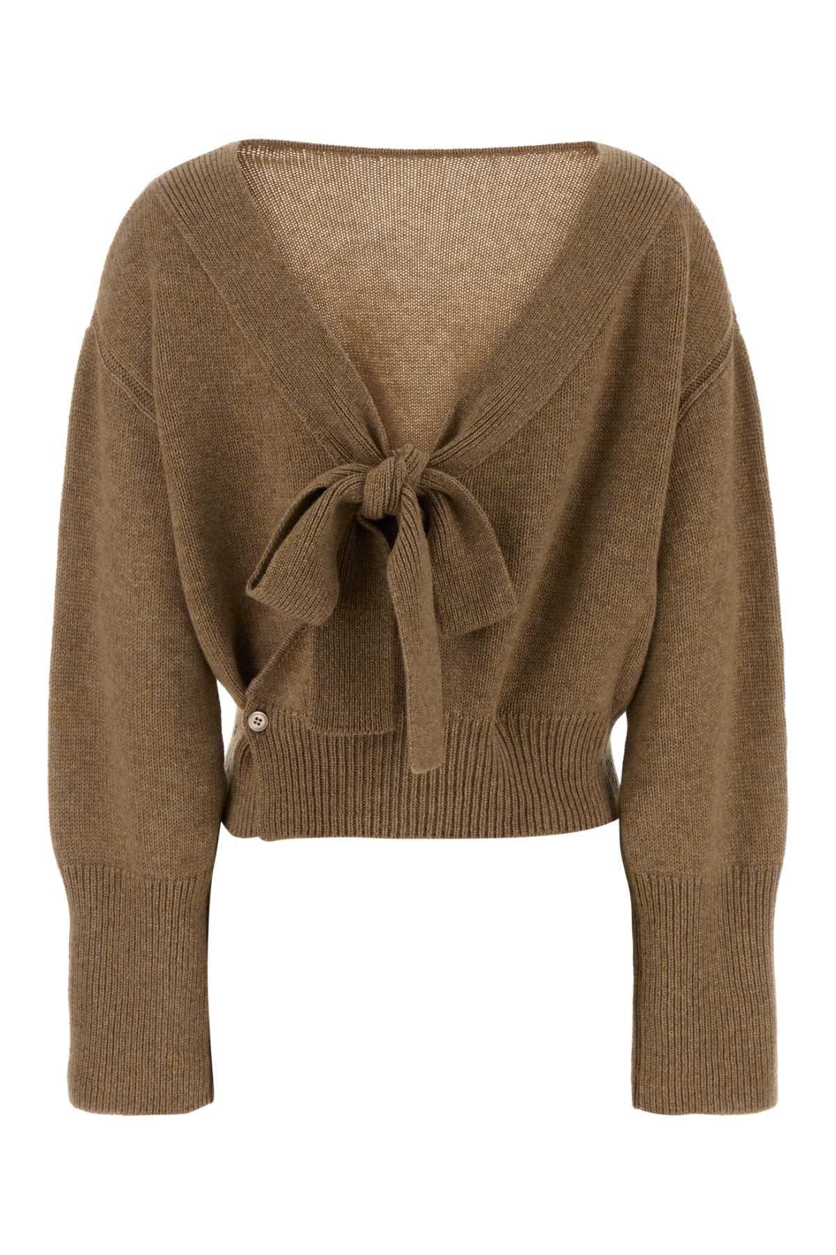 Ermanno Scervino Women Camel Cashmere Sweater ERMANO SCERVINO