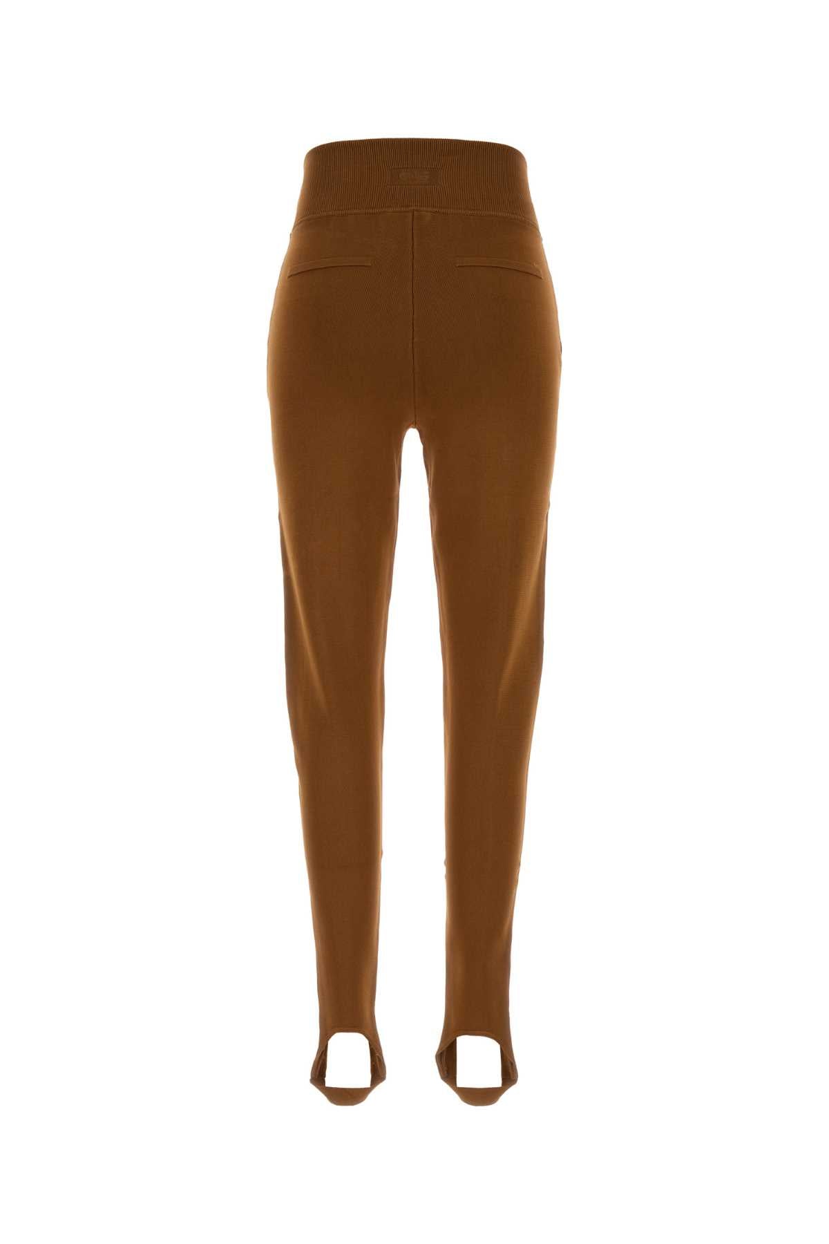 Chloe Women Caramel Viscose Blend Leggings CHLOE