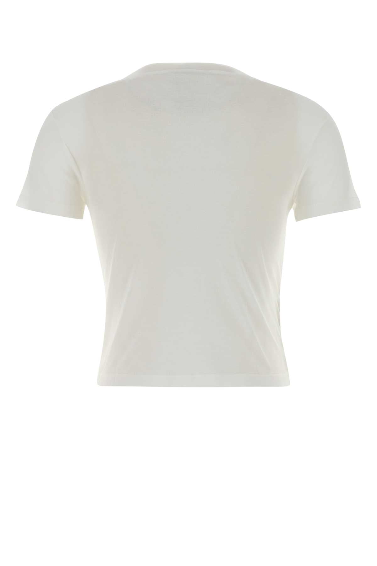 Miu Miu Women White Cotton T-Shirt MIU MIU