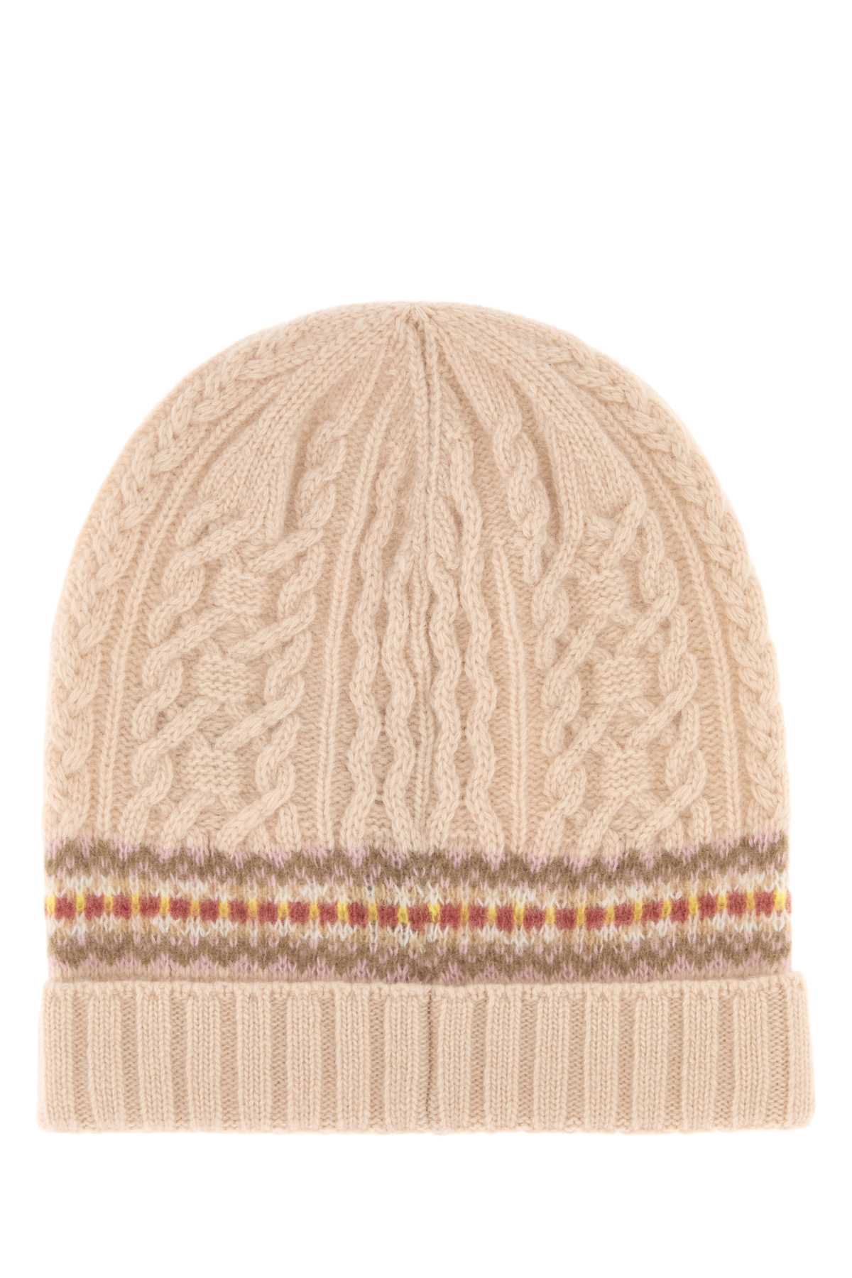 Stella Mccartney Women Light Pink Wool Beanie Hat STELLA MCCARTNEY