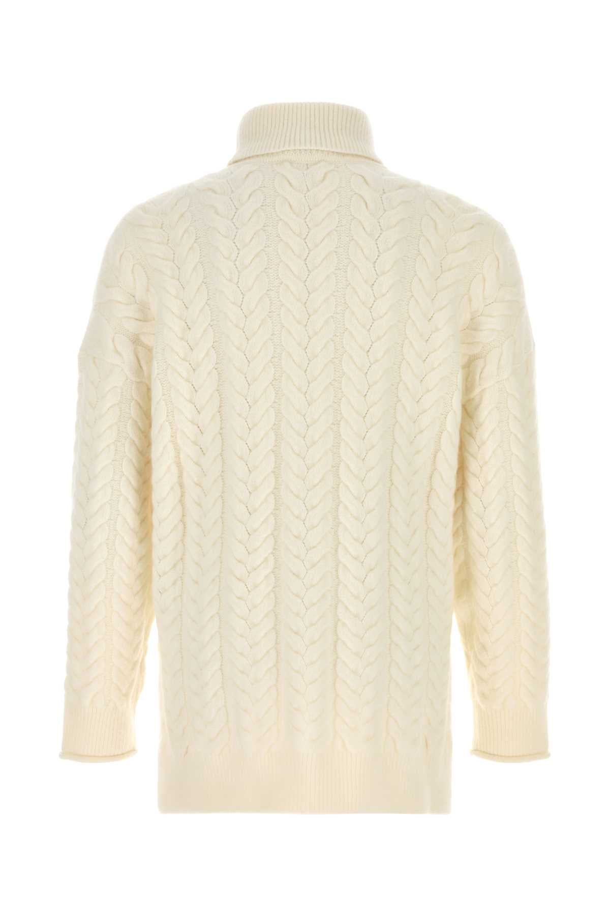 Giorgio Armani Men Ivory Cashmere Blend Sweater GIORGIO ARMANI