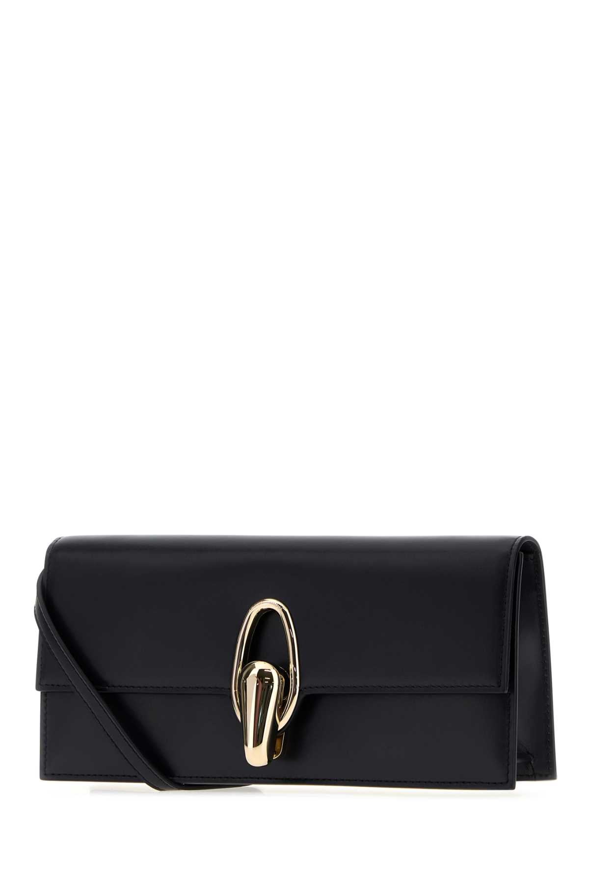 Giorgio Armani Women Midnight Blue Leather Clutch GIORGIO ARMANI