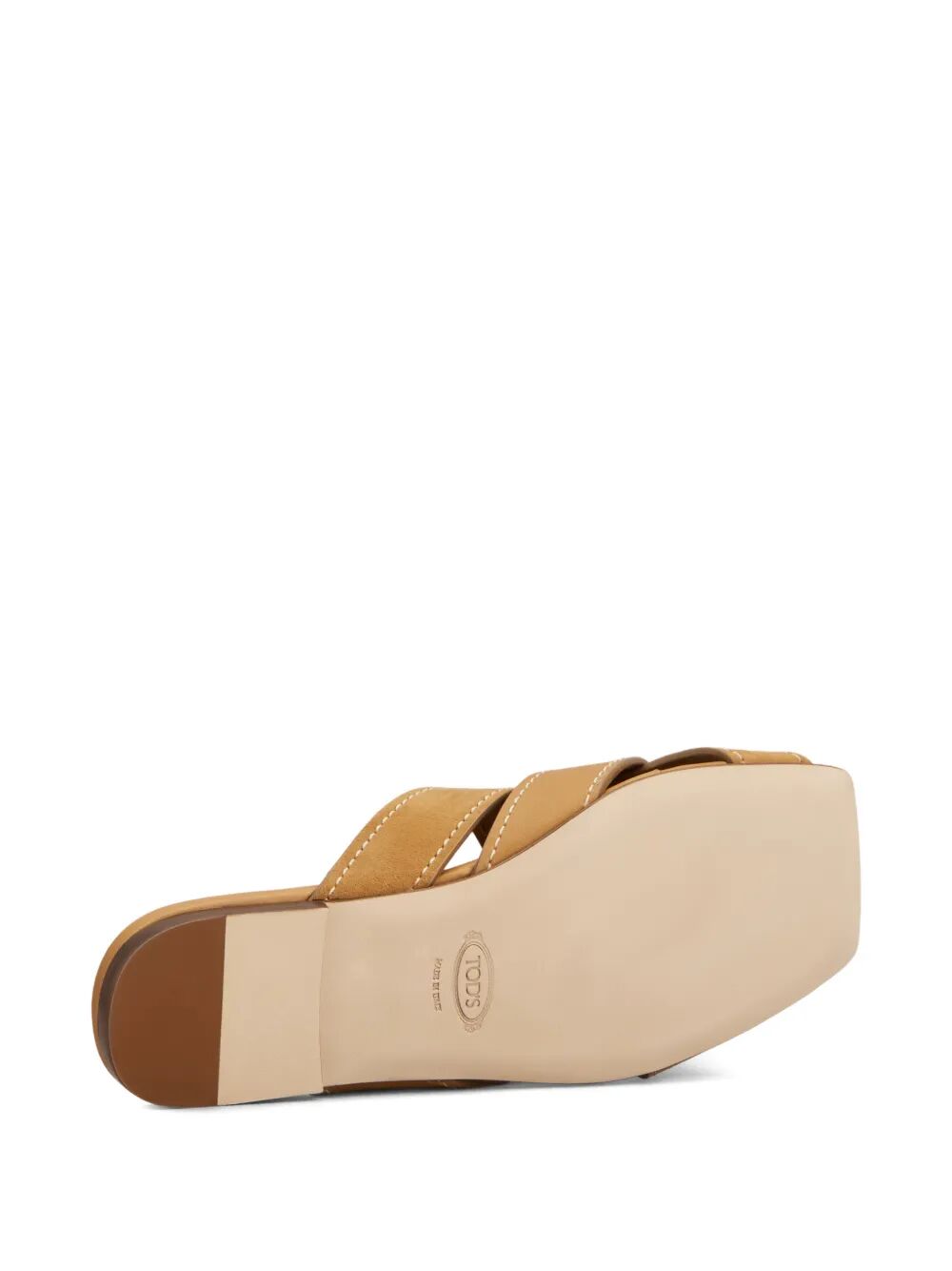Tod's Women Flat Leather Sandals With Crossed Straps