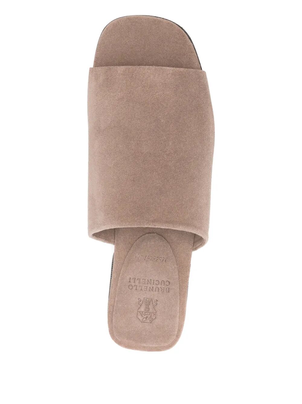 Brunello Cucinelli Women Suede Mules With Monili BRUNELLO CUCINELLI