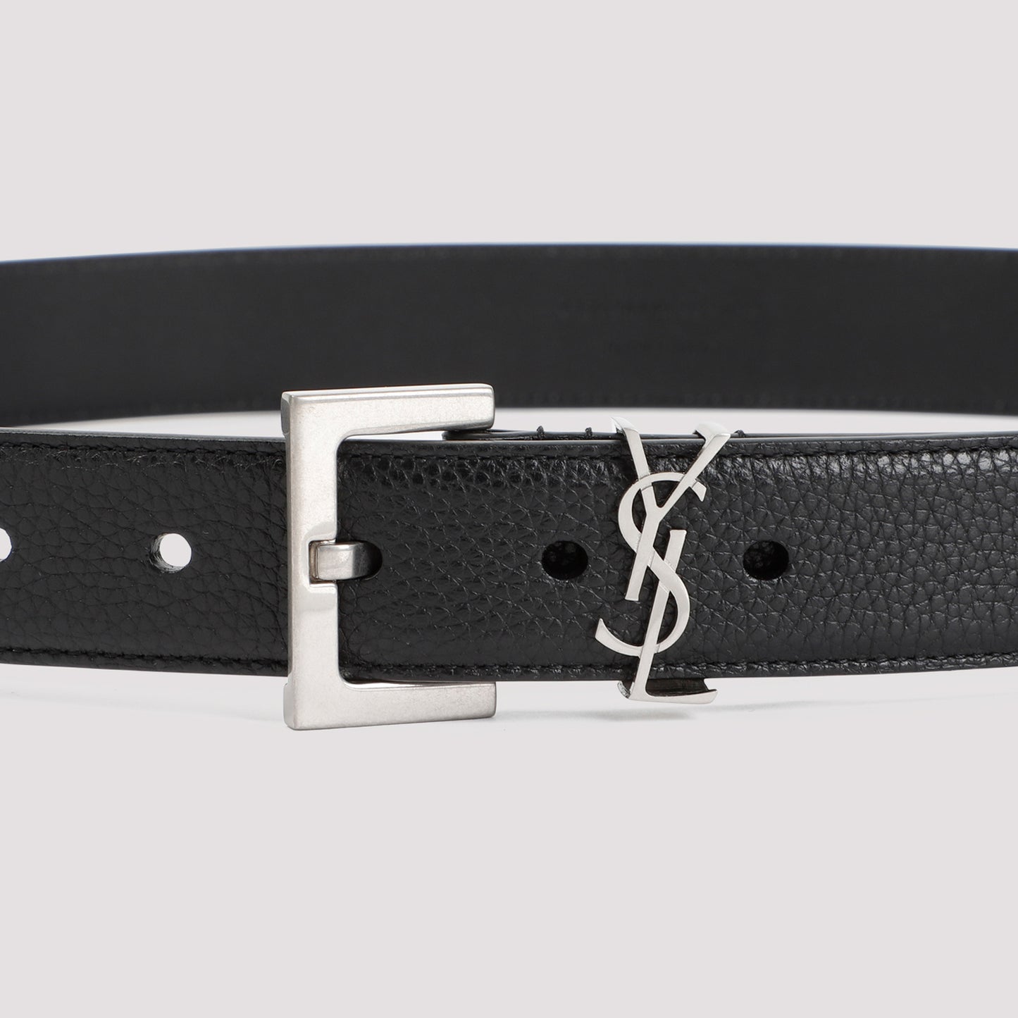 Saint Laurent Grained Calf Leather Belt Men SAINT LAURENT