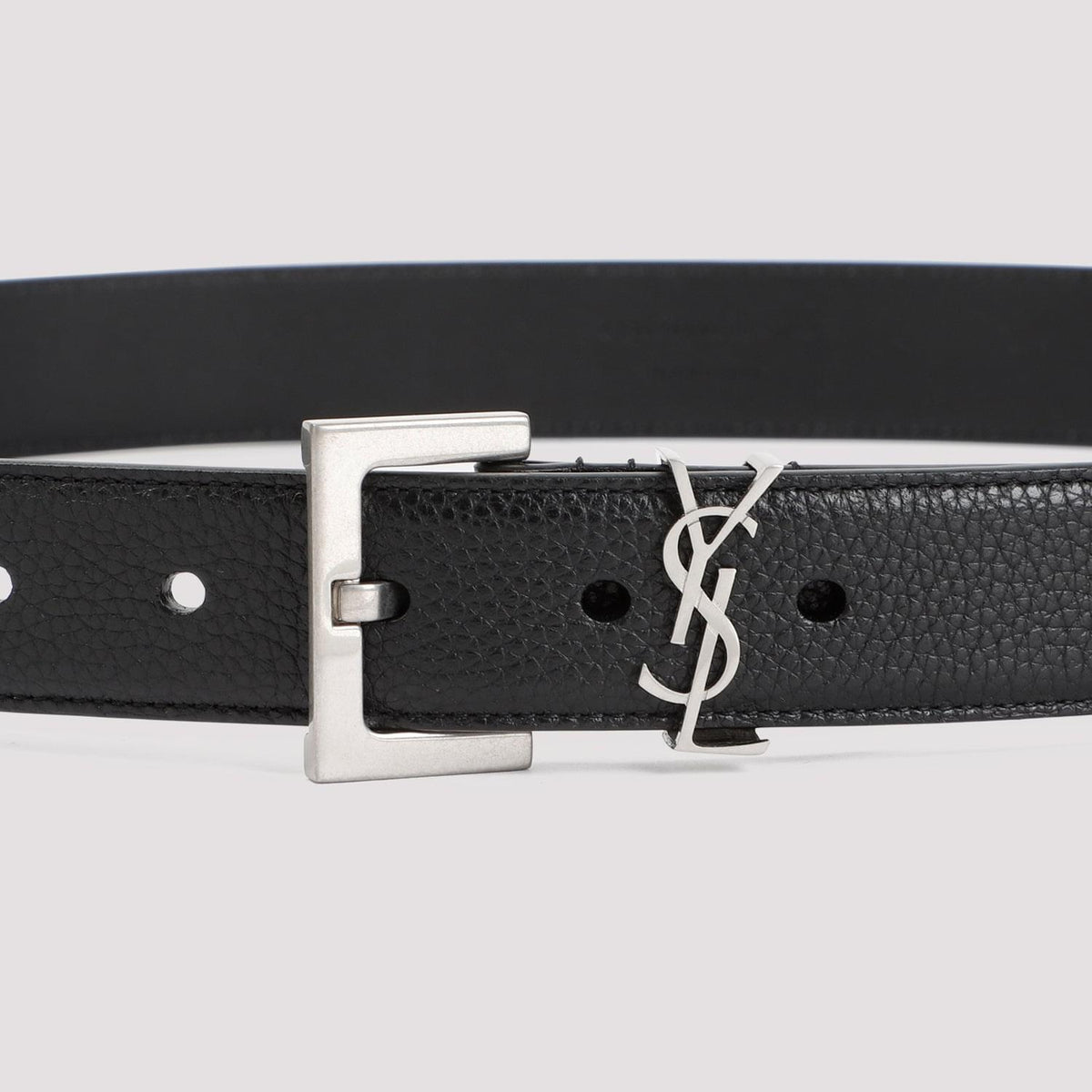 Saint Laurent Grained Calf Leather Belt Men SAINT LAURENT
