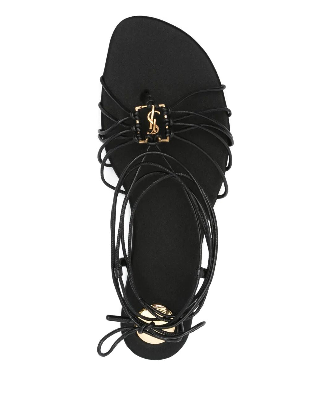 Saint Laurent Women Ankle Strap Babylone Flat Sandals SAINT LAURENT