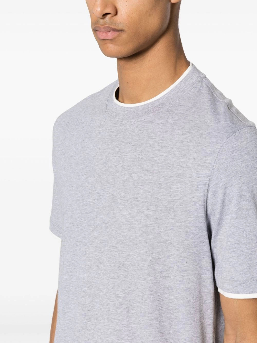 Brunello Cucinelli Men T-Shirt With Faux-Layering BRUNELLO CUCINELLI