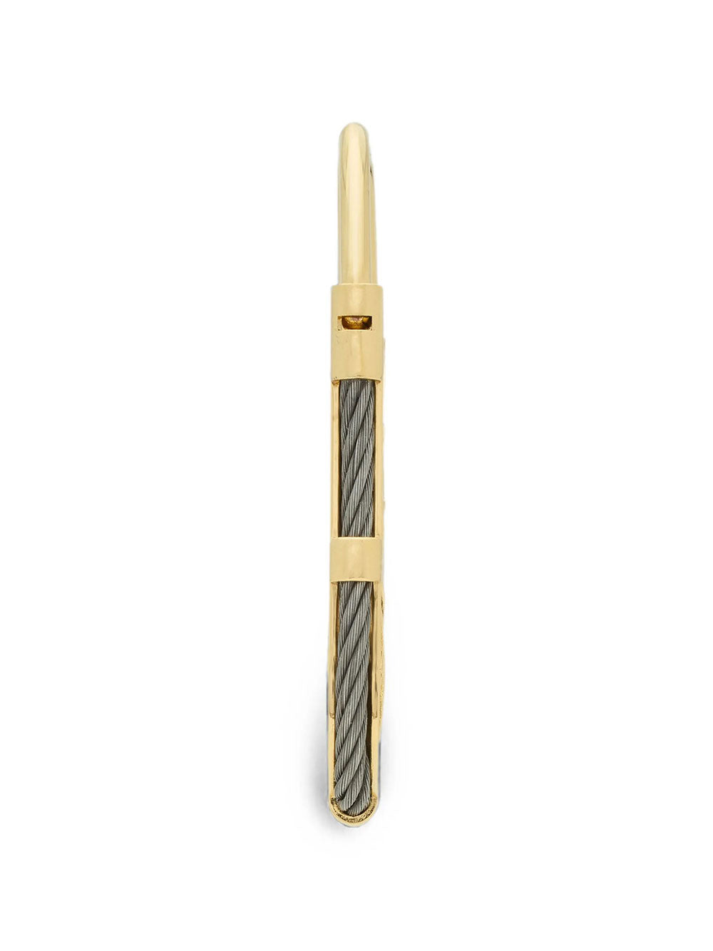 Saint Laurent Men Cassandre Cable Key Ring In Metal SAINT LAURENT