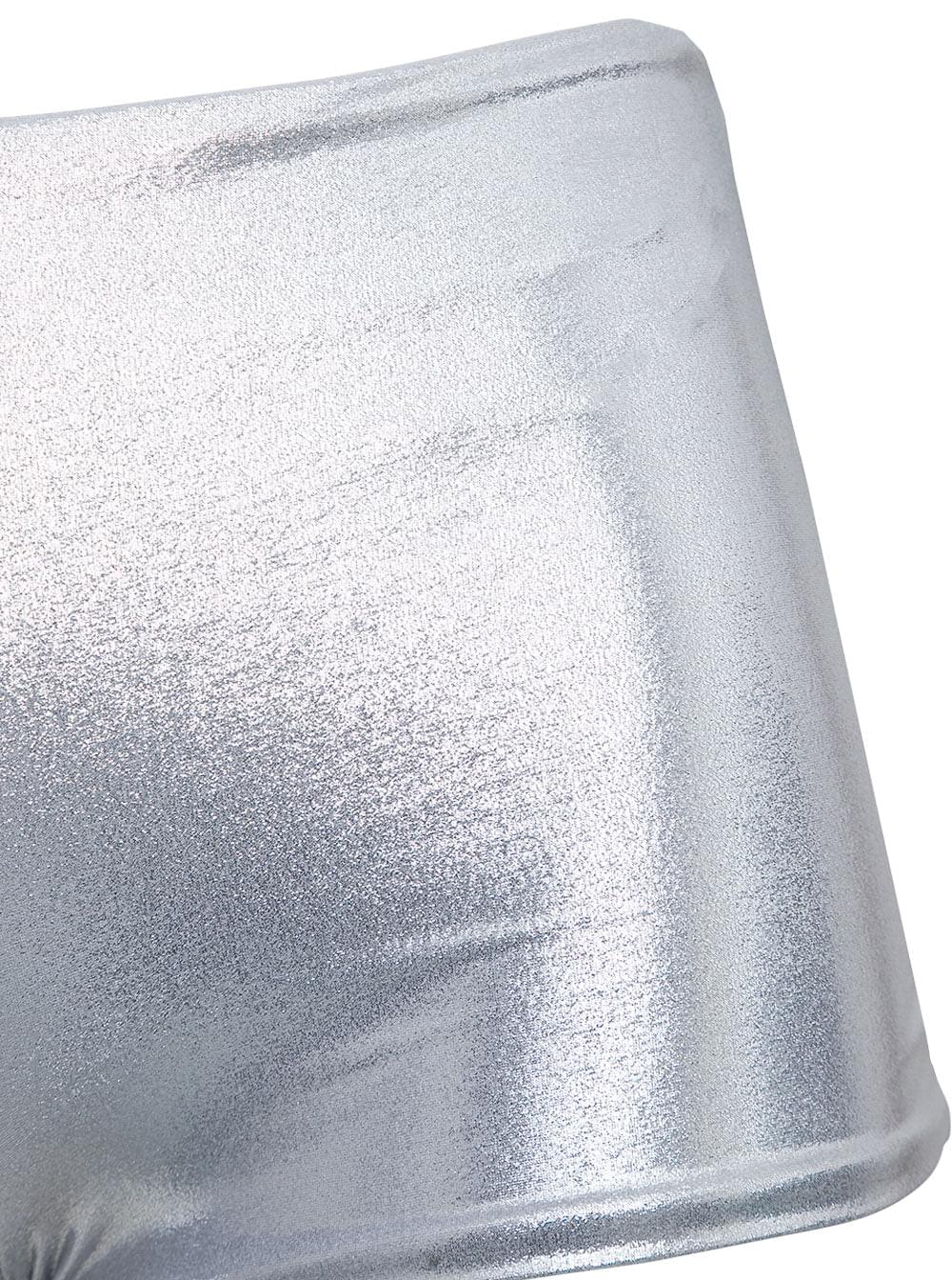 Saint Laurent Women Laminated Jersey Mini Shorts SAINT LAURENT