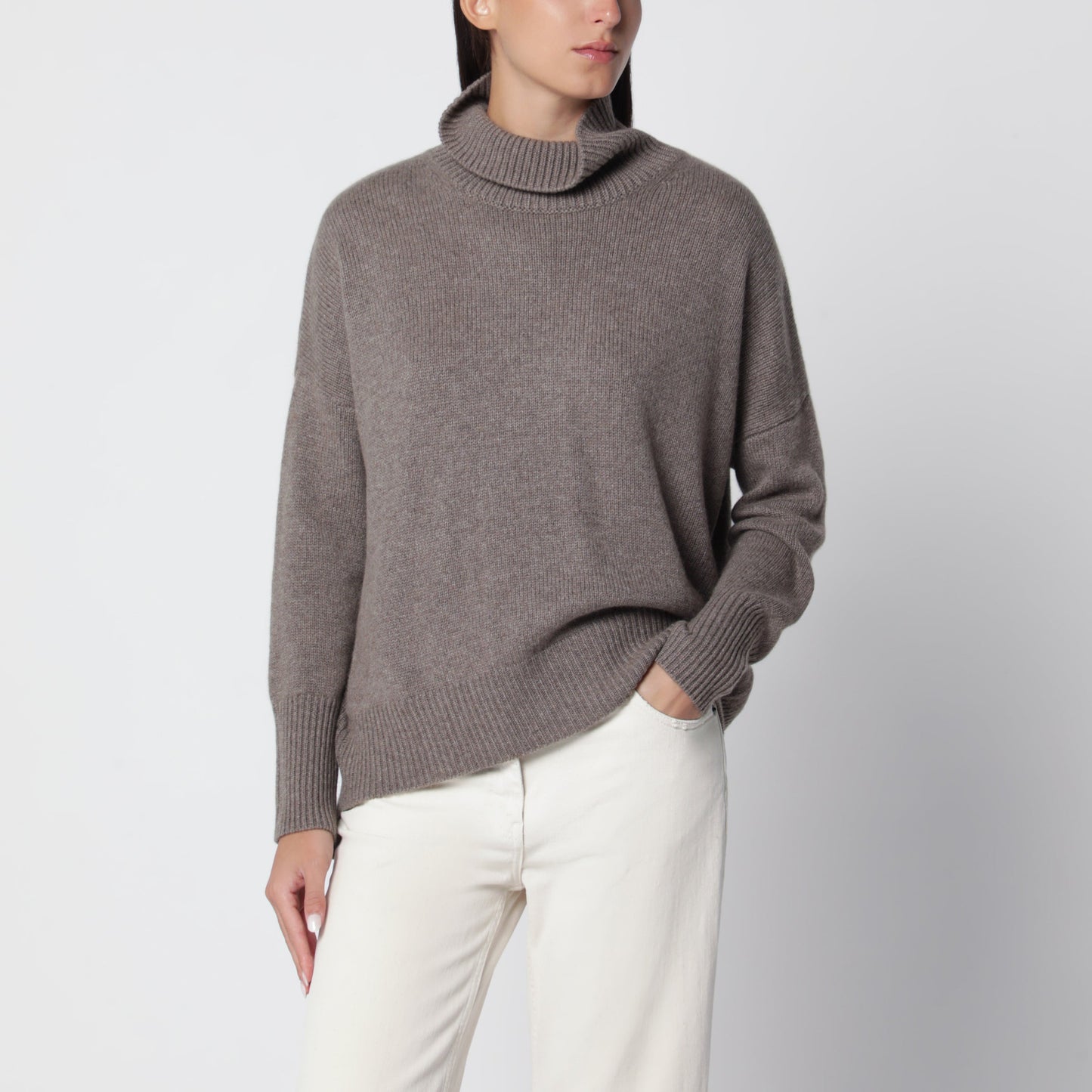 Lisa Yang Turtleneck Sweater Heidi In Truffle Cashmere Women LISA YANG