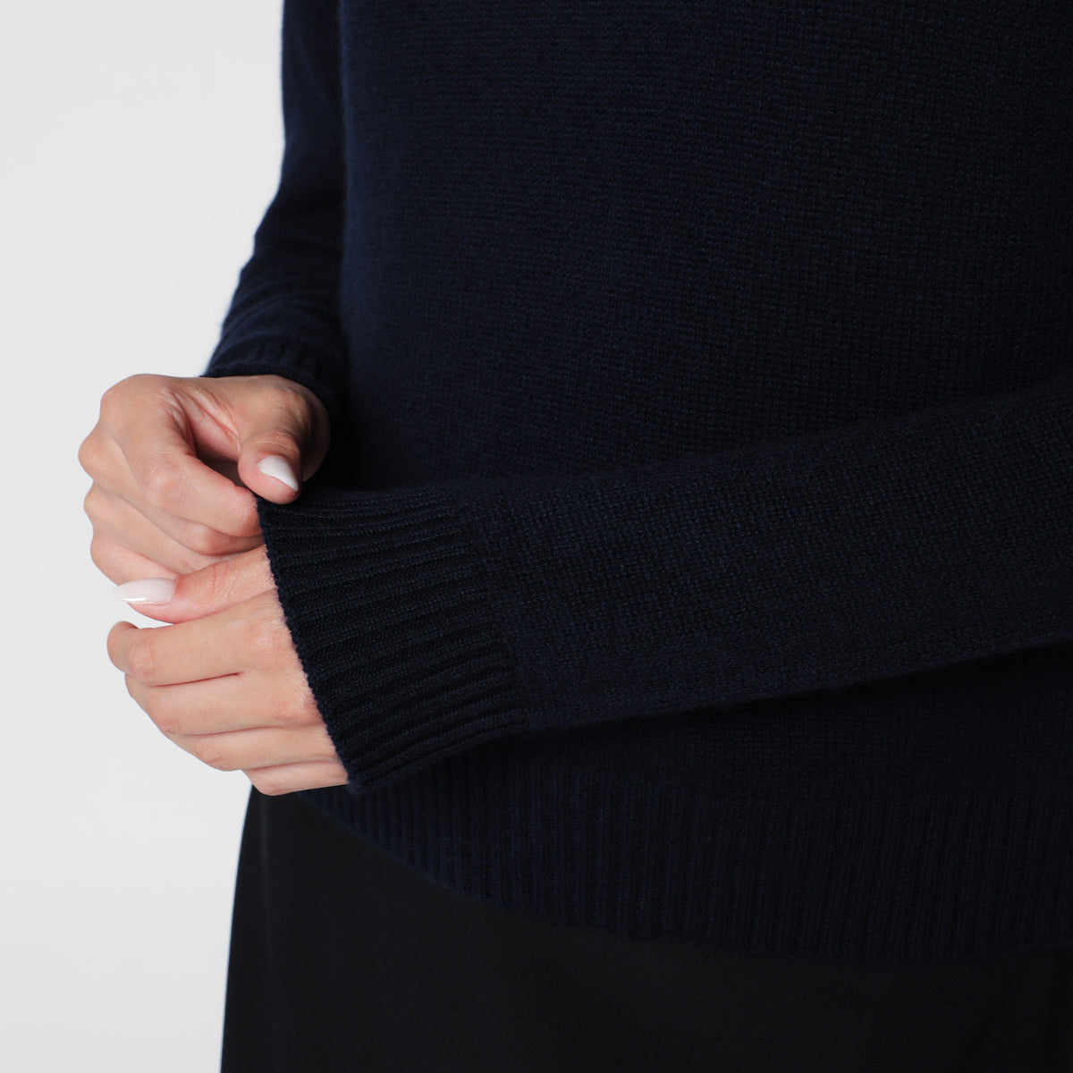 Lisa Yang Mable Crew-Neck Sweater In Navy Cashmere Women LISA YANG