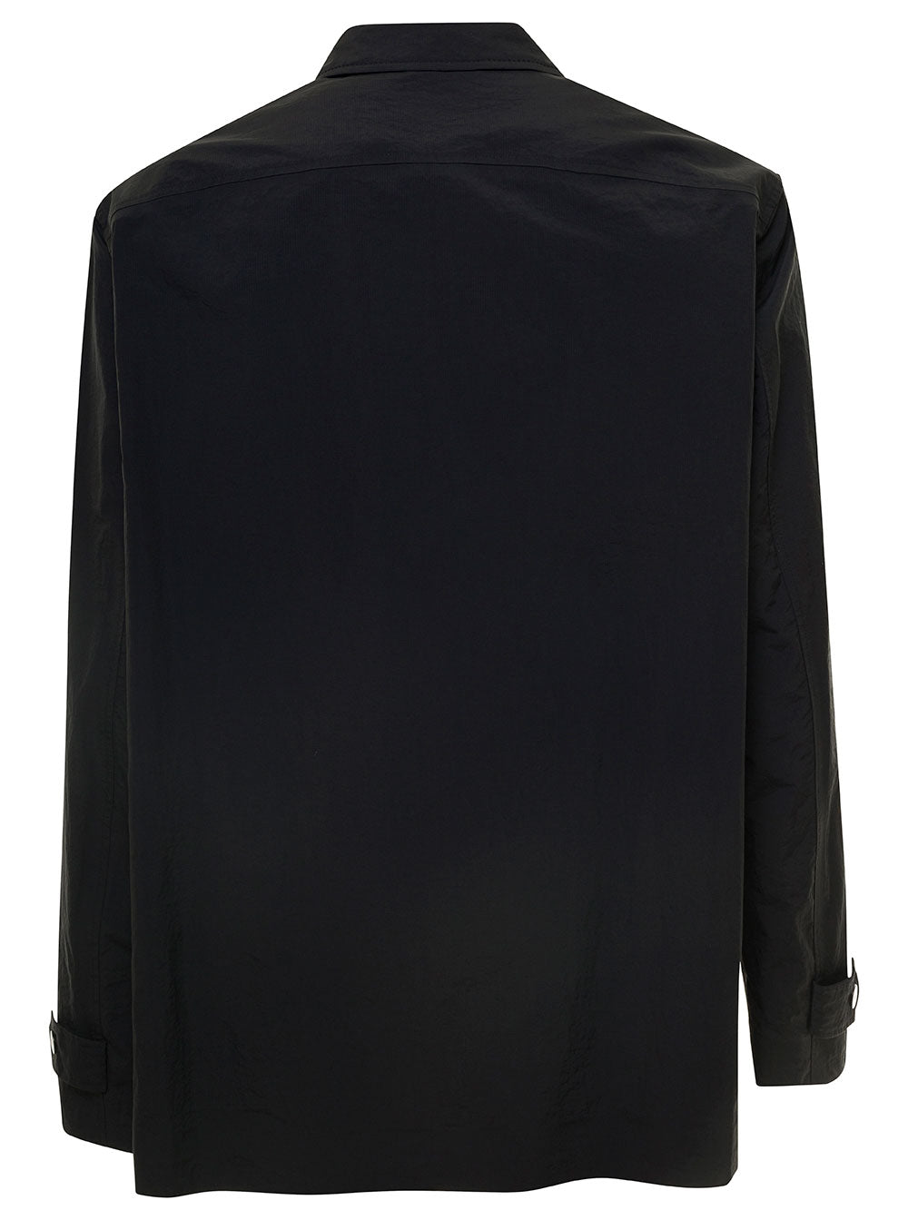 Fendi Men Blue Jacket With Patch Zipped Pocket And Logo In Nylon Man FENDI
