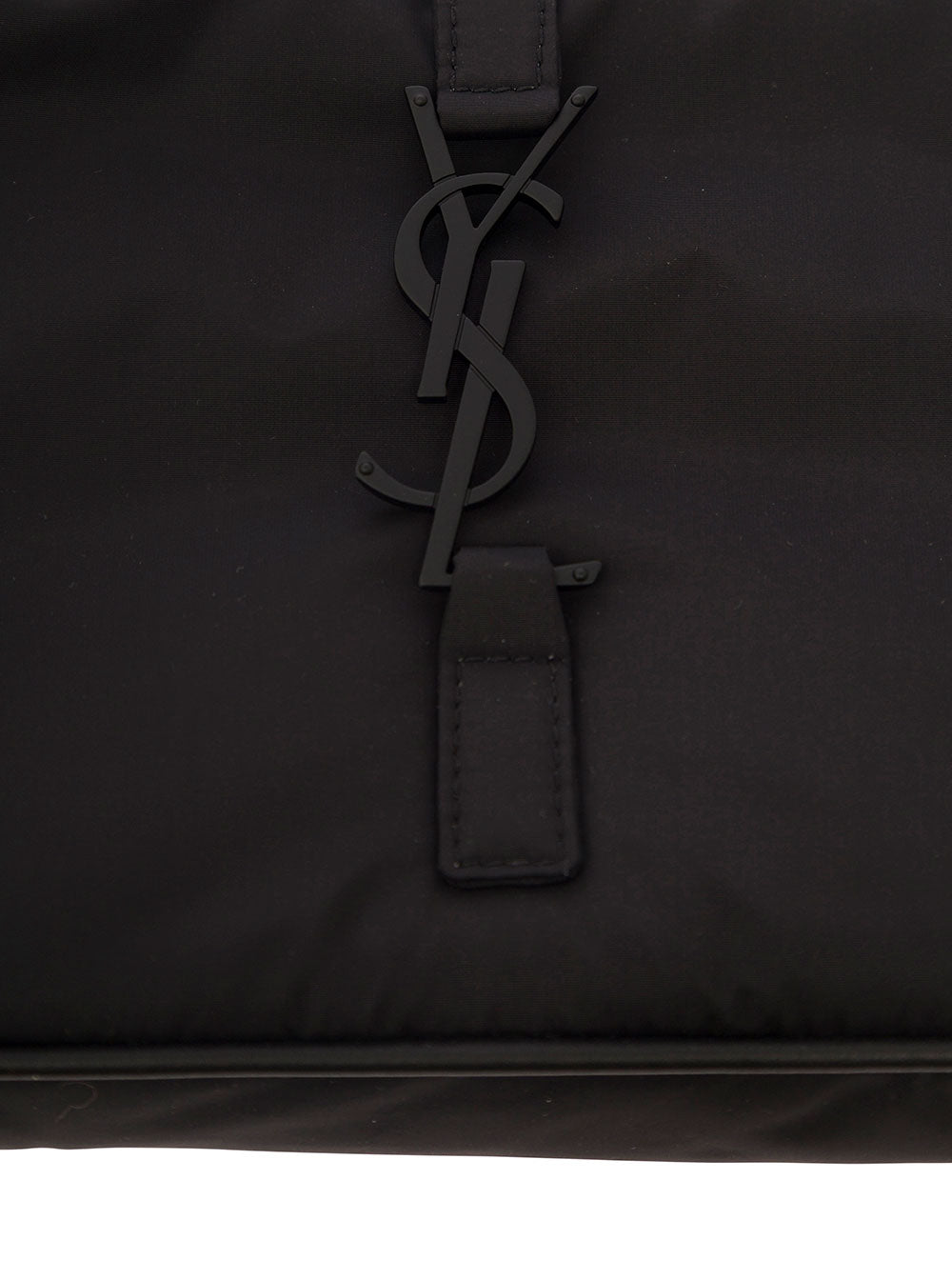 Saint Laurent Men 'Le 5 À 7' Black Shoulder Bag With Cassandre Fastening In Recycled Nylon Man SAINT LAURENT