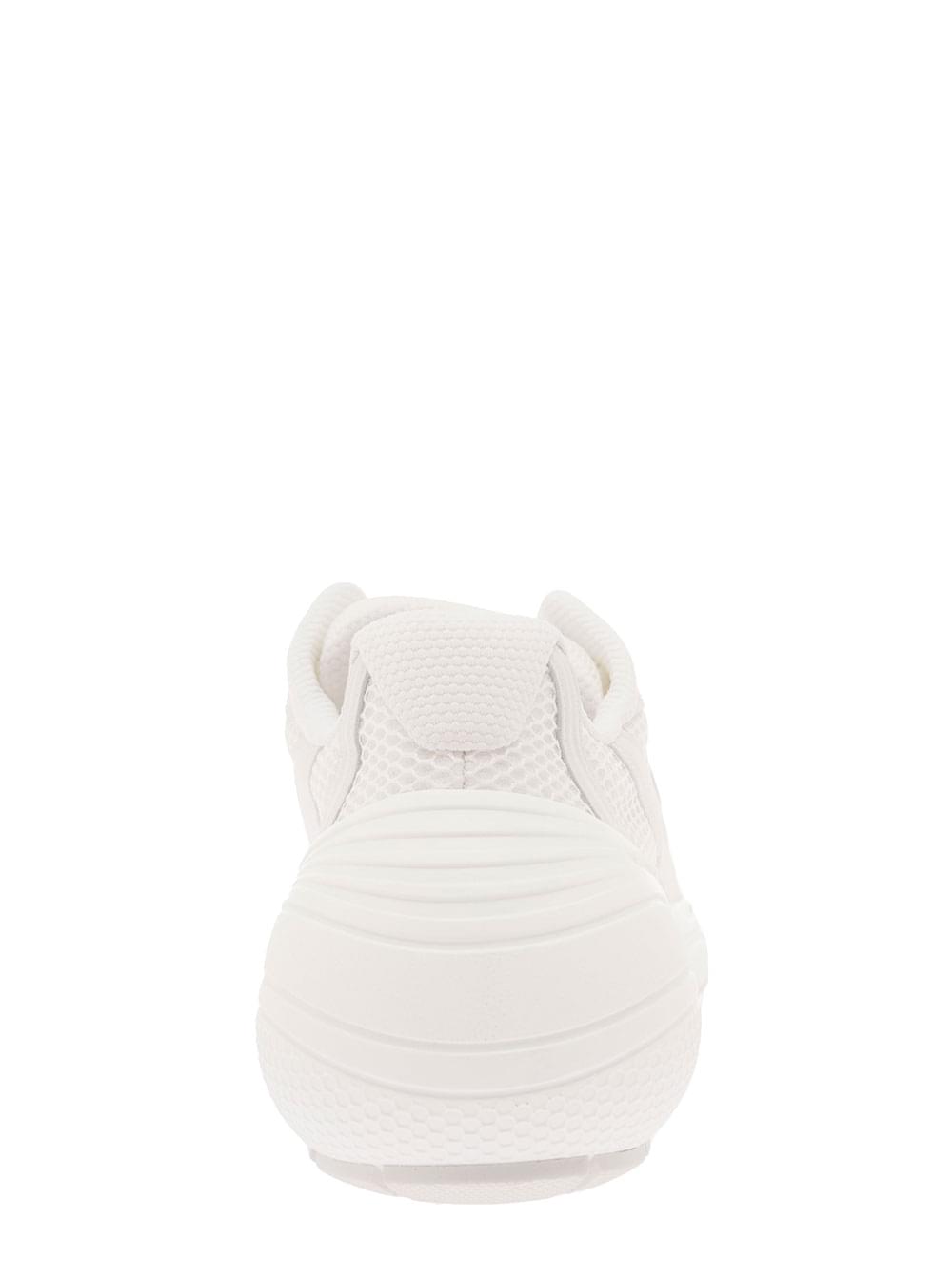 Givenchy Men 'Tk-Mx' White Low Top Sneakers With Side Logo Print In Mesh And Faux Leather Man GIVENCHY