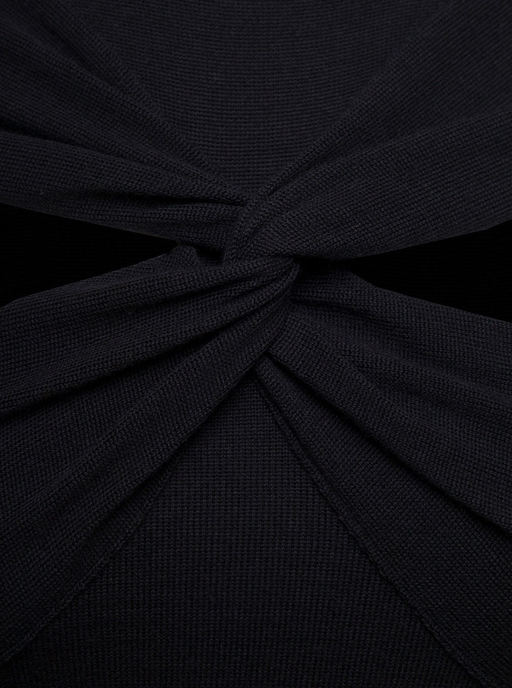 Coperni Women Mini Black Dress With Mock Neck And Twisted Cut-Out In Wool Woman COPERNI