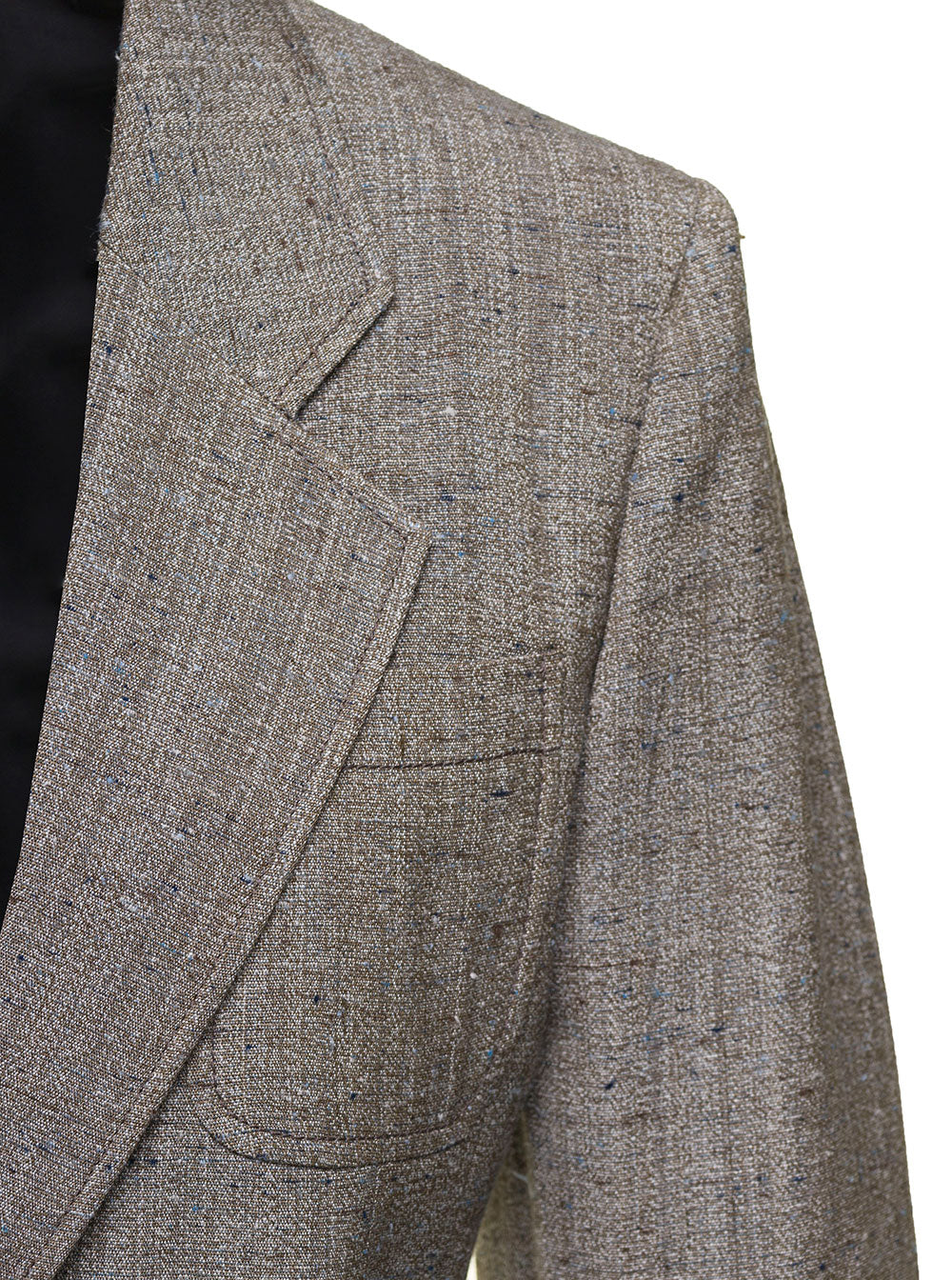 Bottega Veneta Women Grey Single-Breasted Slim-Fitted Jacket With Single Button In Viscose Blend Woman BOTTEGA VENETA