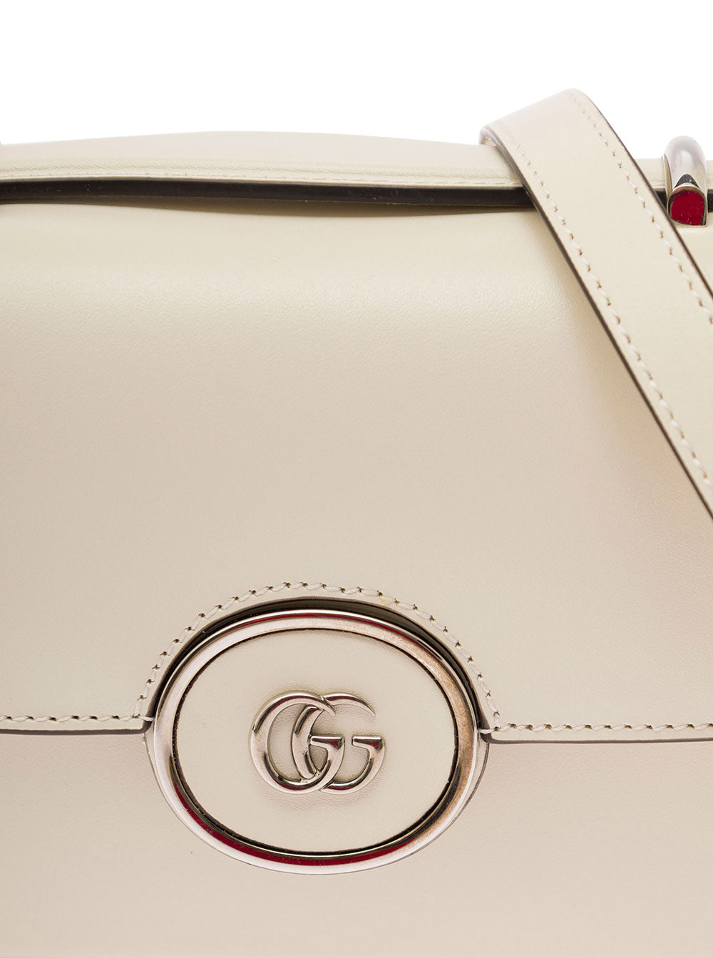 Gucci Women 'Petite Gg' Mini White Shoulder Bag With Double G Detail In Leather Woman GUCCI