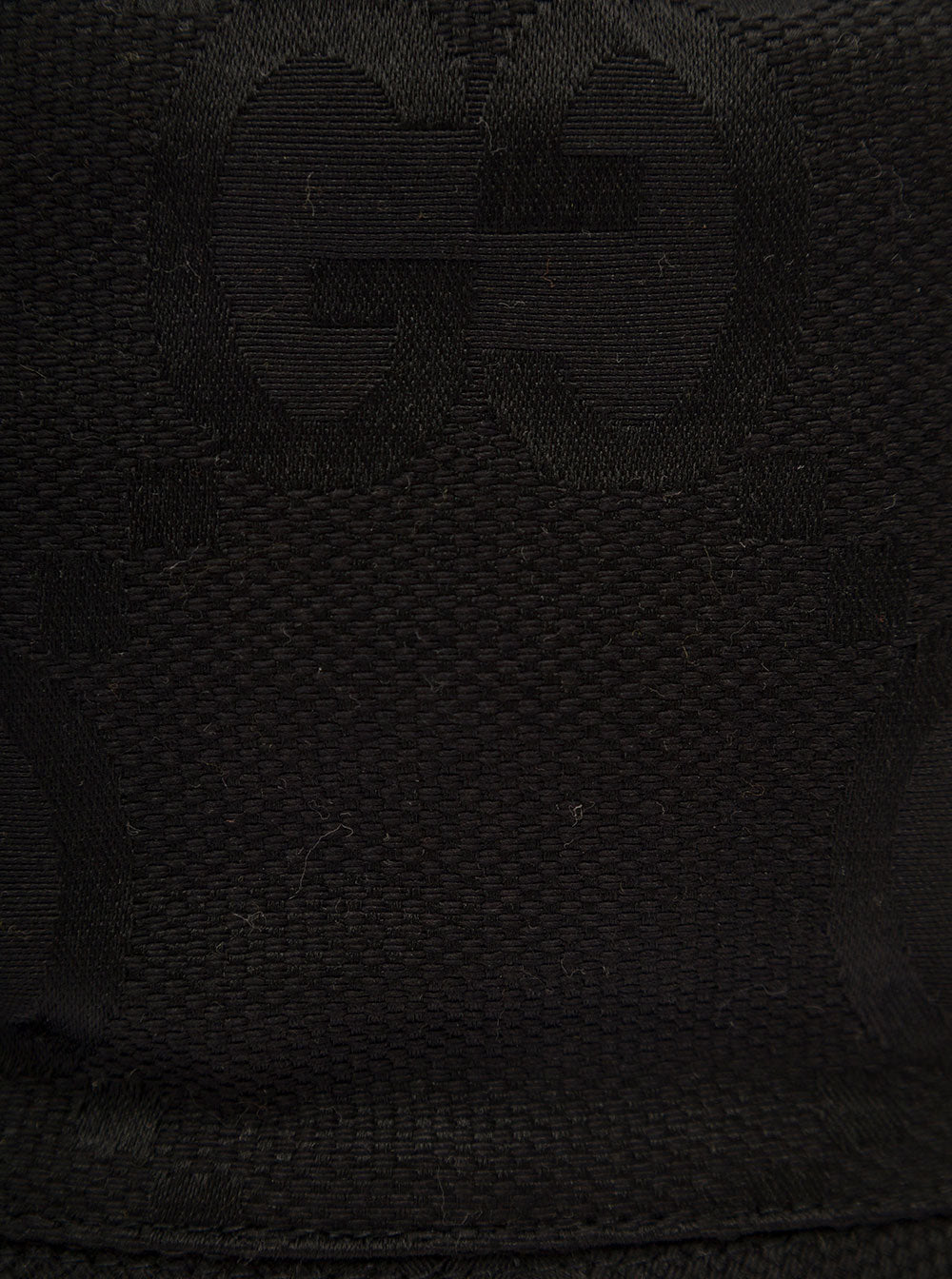 Gucci Men Black Bucket Hat With Leather Trimmings In Gg Jumbo Canvas Man GUCCI