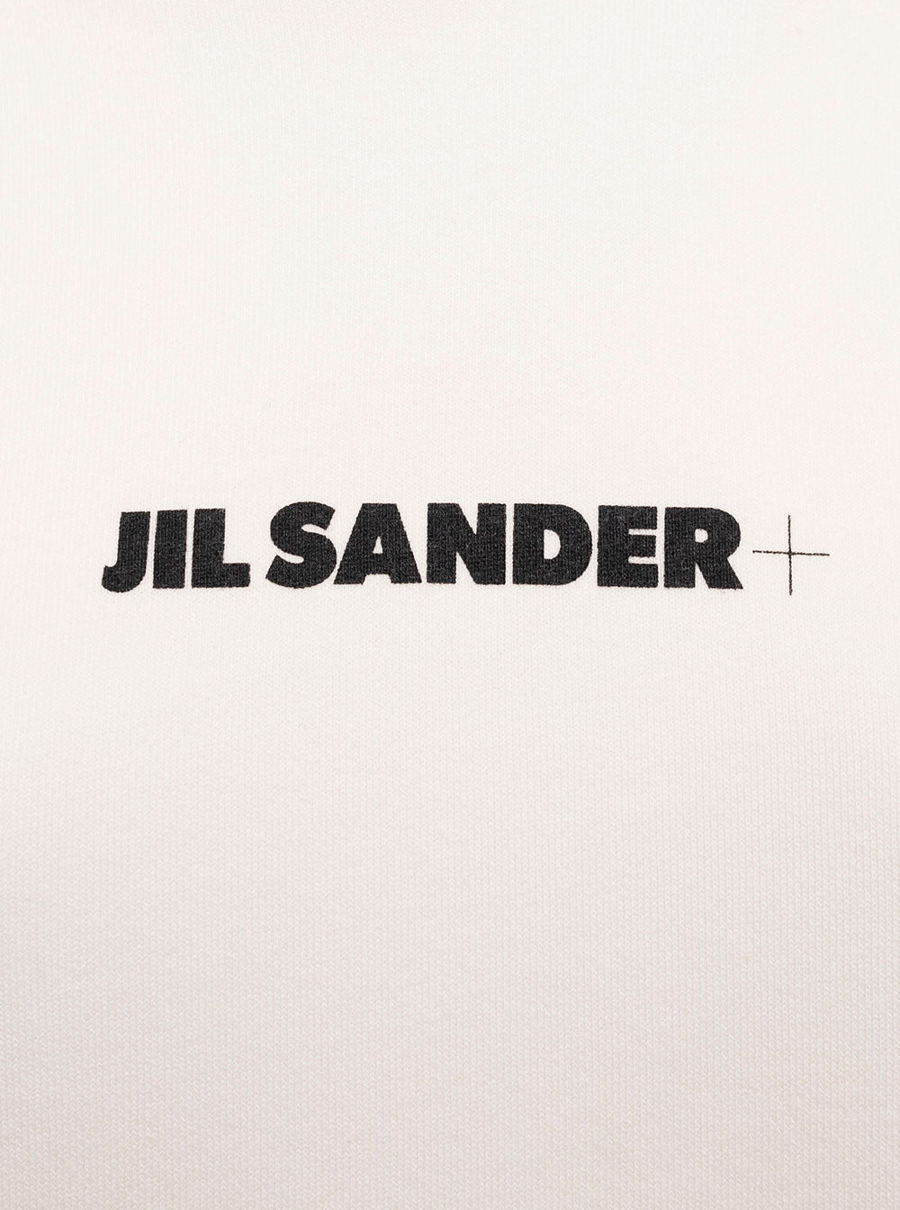 Jil Sander Women Jil Sander Woman's White Cotton Hoodie With Logo Print JIL SANDER