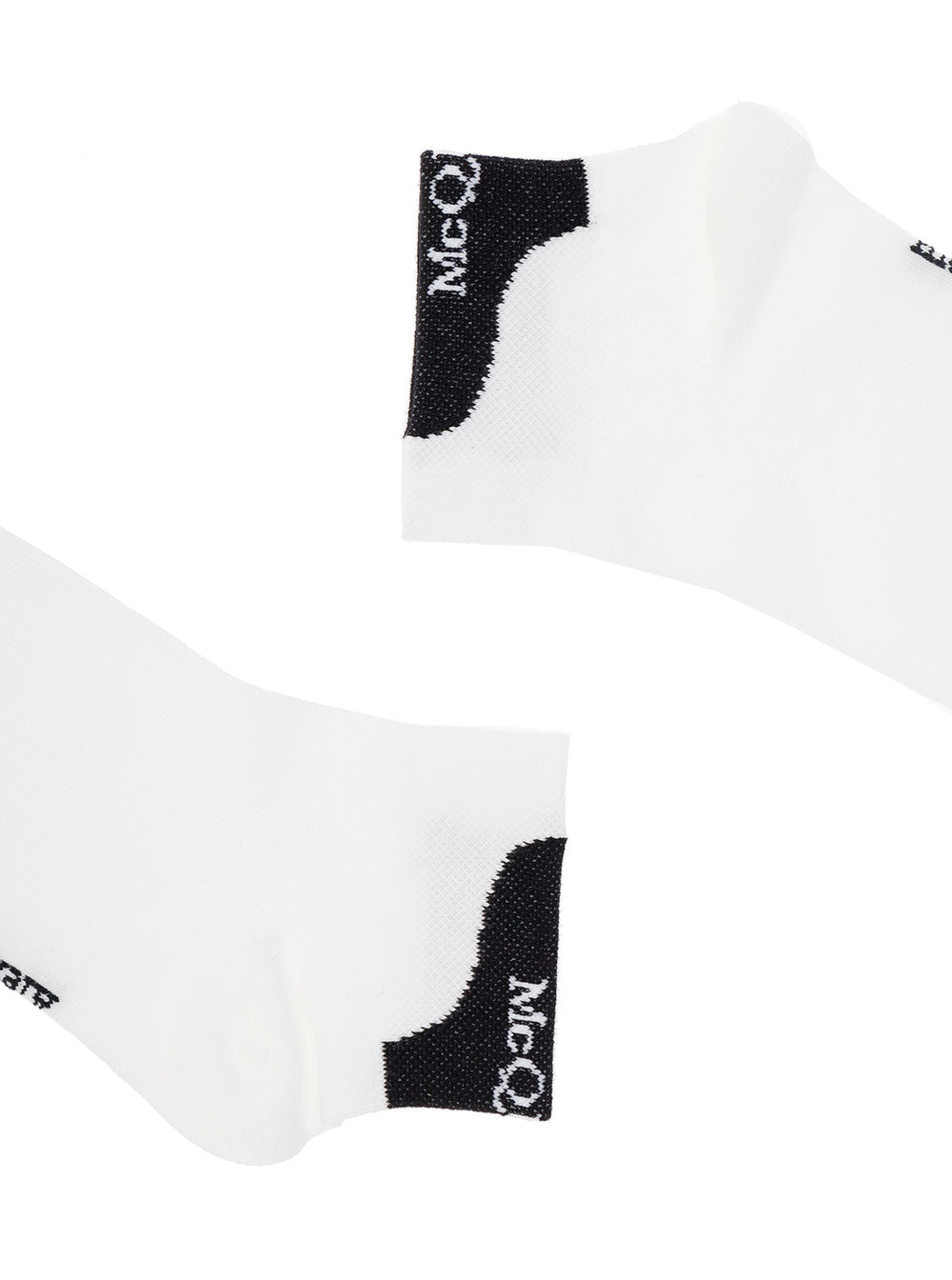 Alexander Mcqueen Women Alexander Mcqueen Woman's White Cotton Socks With Logo ALEXANDER MCQUEEN